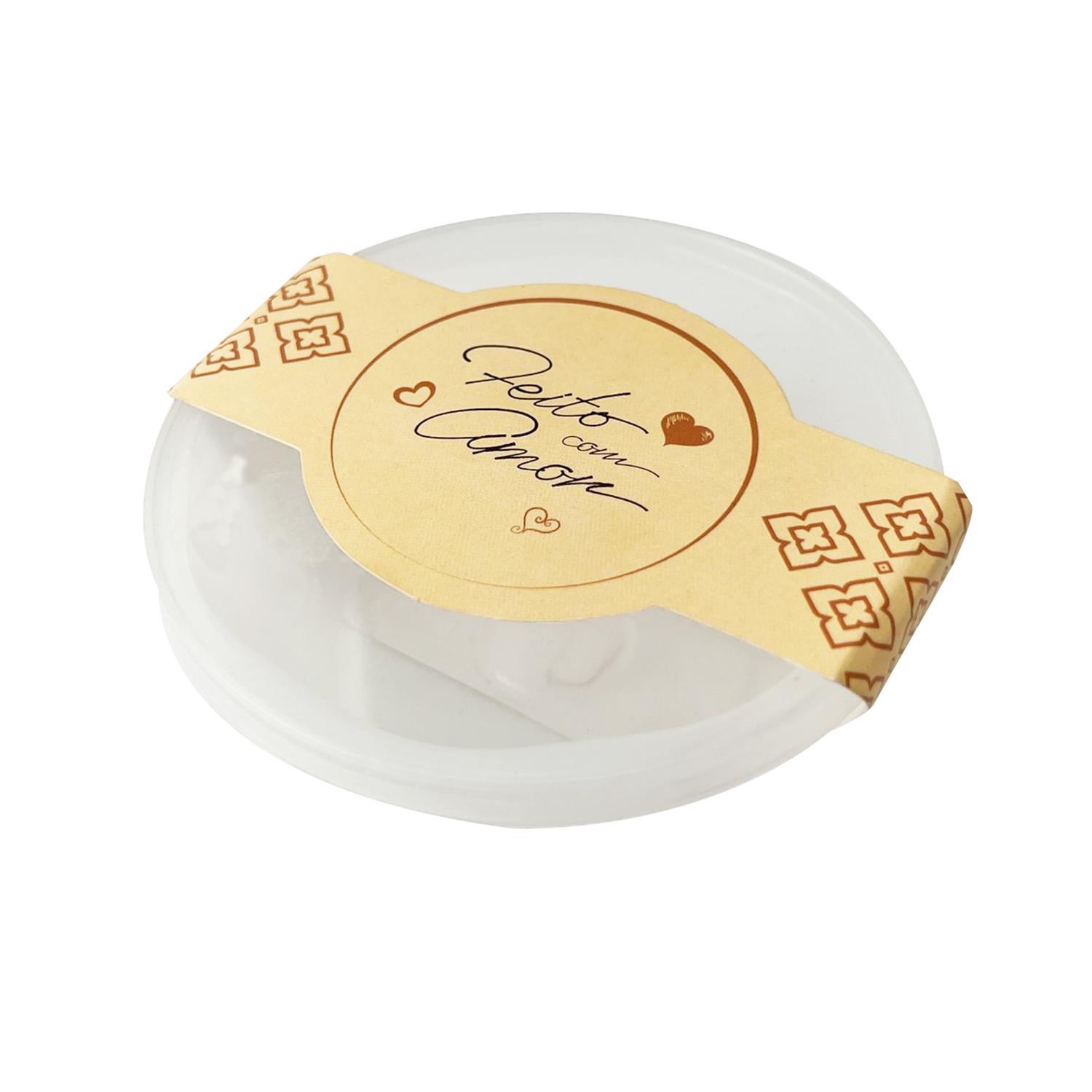 Cinta para Pudim Familia 1100 ml (Plastilania) feito Com Amor - 100 unidades