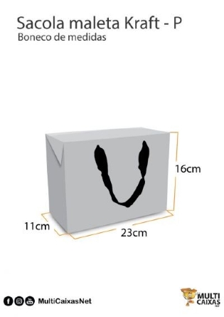 Caixa Sacola (23 x 11 x 16 cm) Personalizada
