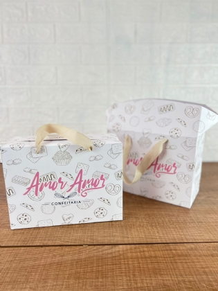 Caixa Sacola (25 x 12 x 18,5 cm) Personalizada