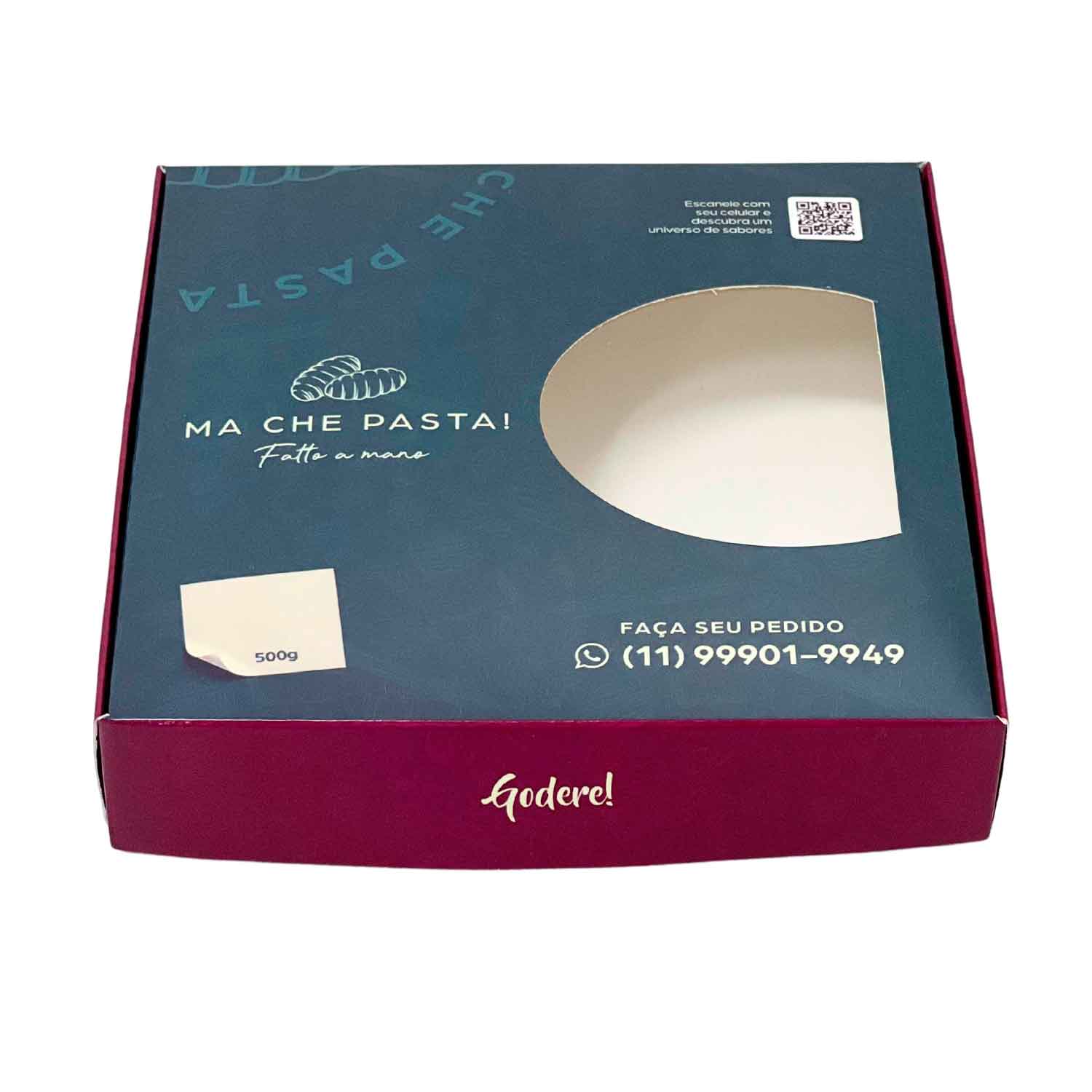 Caixa Multiuso p/ Diversos Alimentos (15 x 15 x 2,8 cm) Plastificada c/ Visor Personalizada