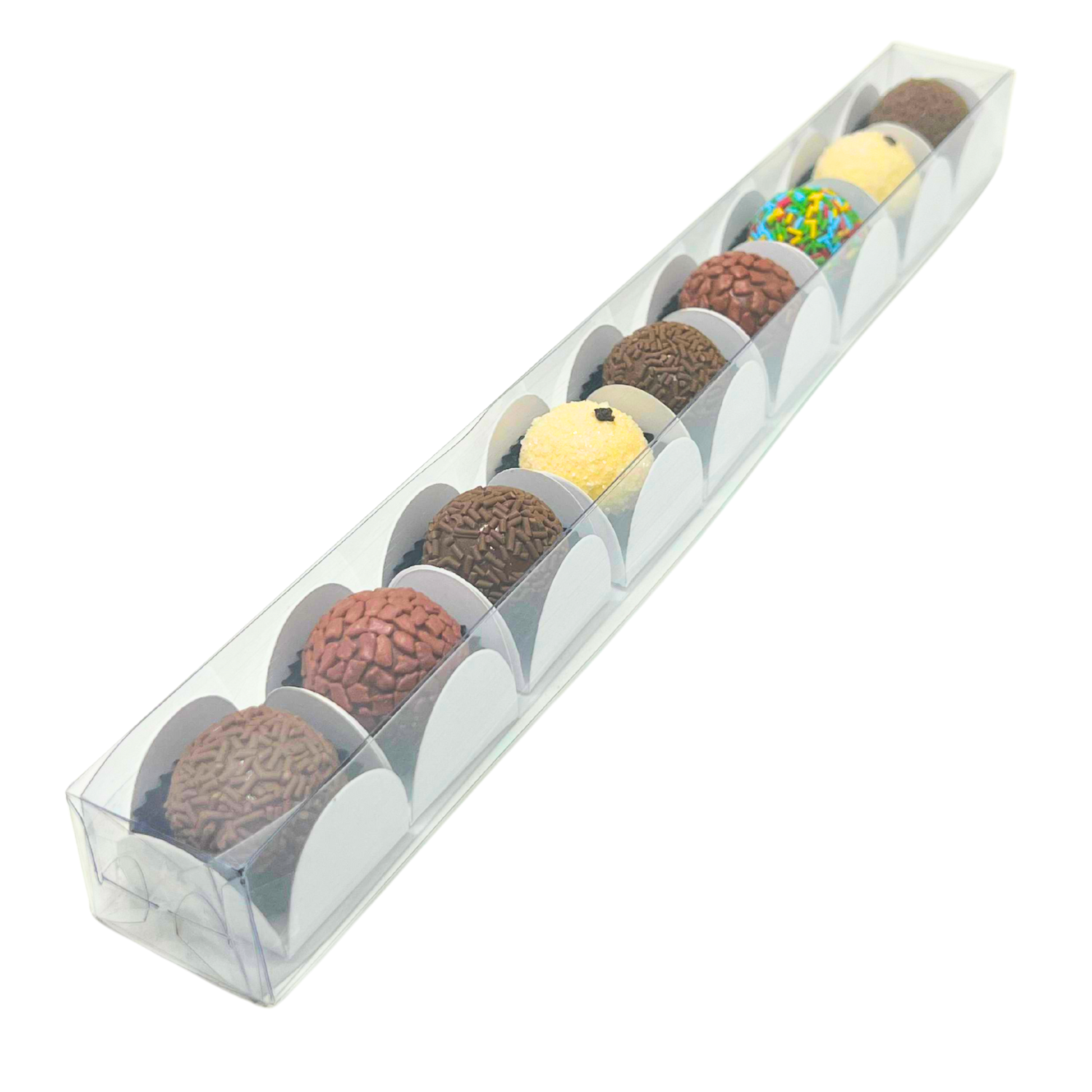 Embalagem acetato para chocolate tampa e fundo (34 x 3,6 x 3 cm) - 25 unidades