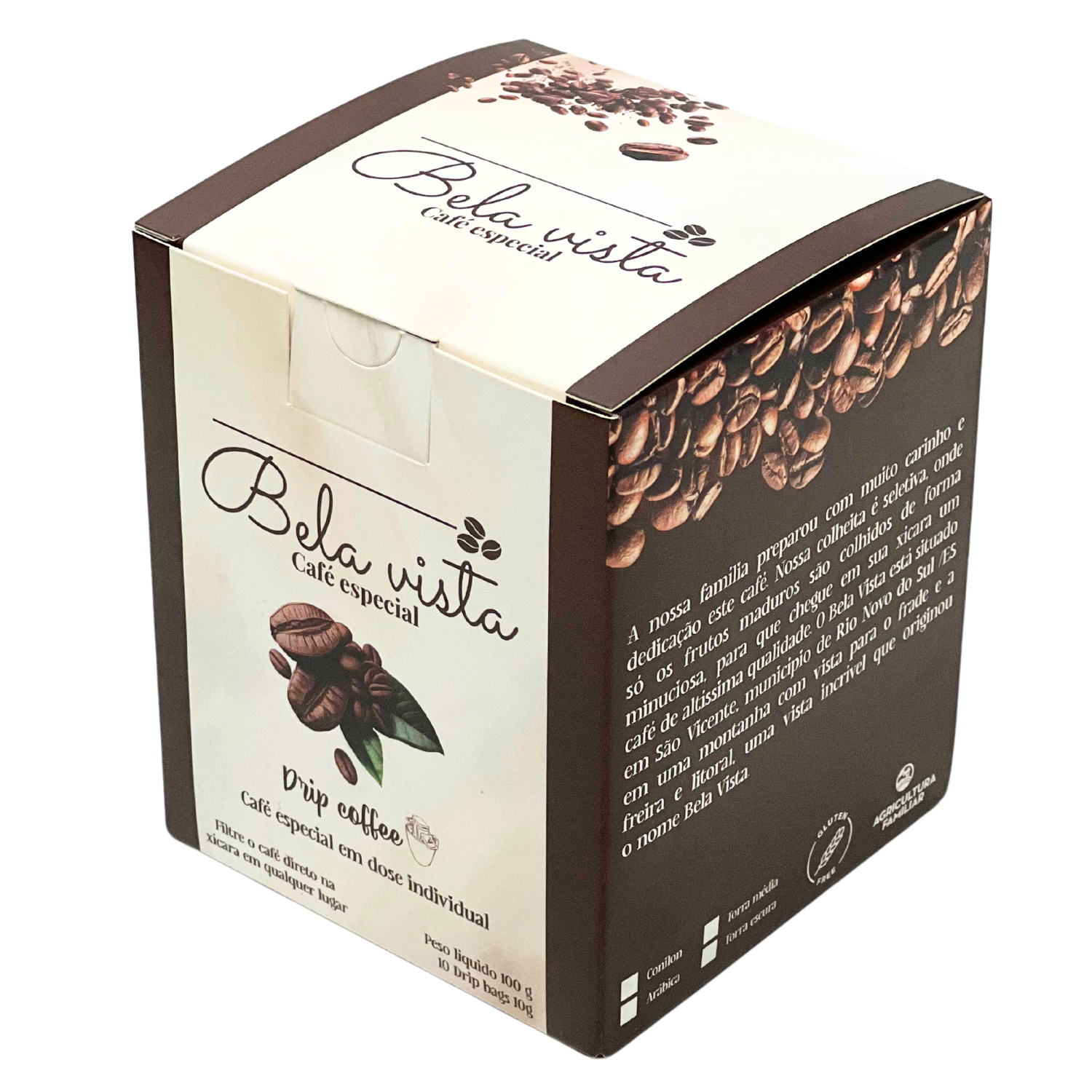Embalagem Para Cafe (10 x 10 x 12 cm ) Personalizada