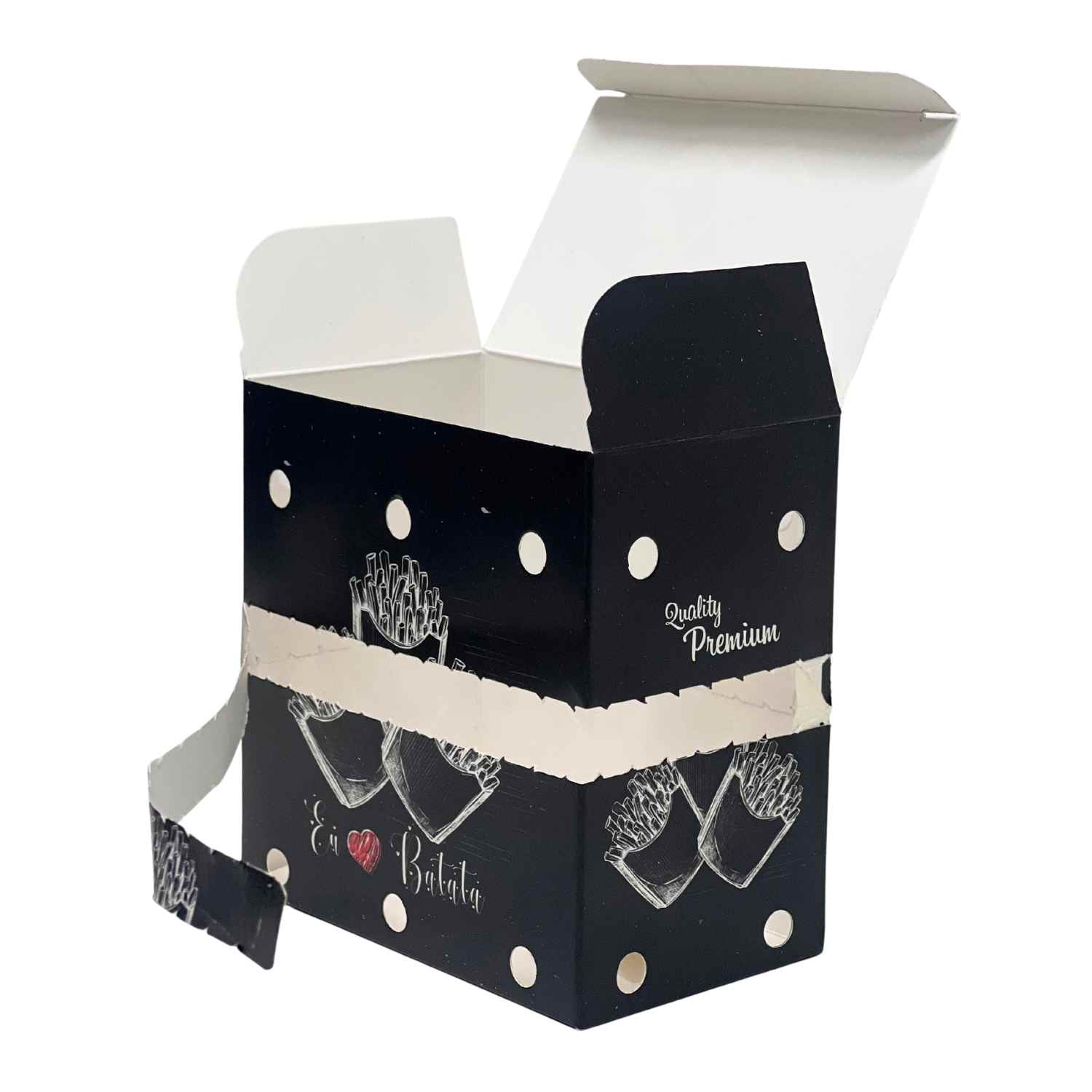 Caixa | Embalagem para Batata Frita, Frituras Delivery (11,5 x 7 x 11,5) - 50 unidades