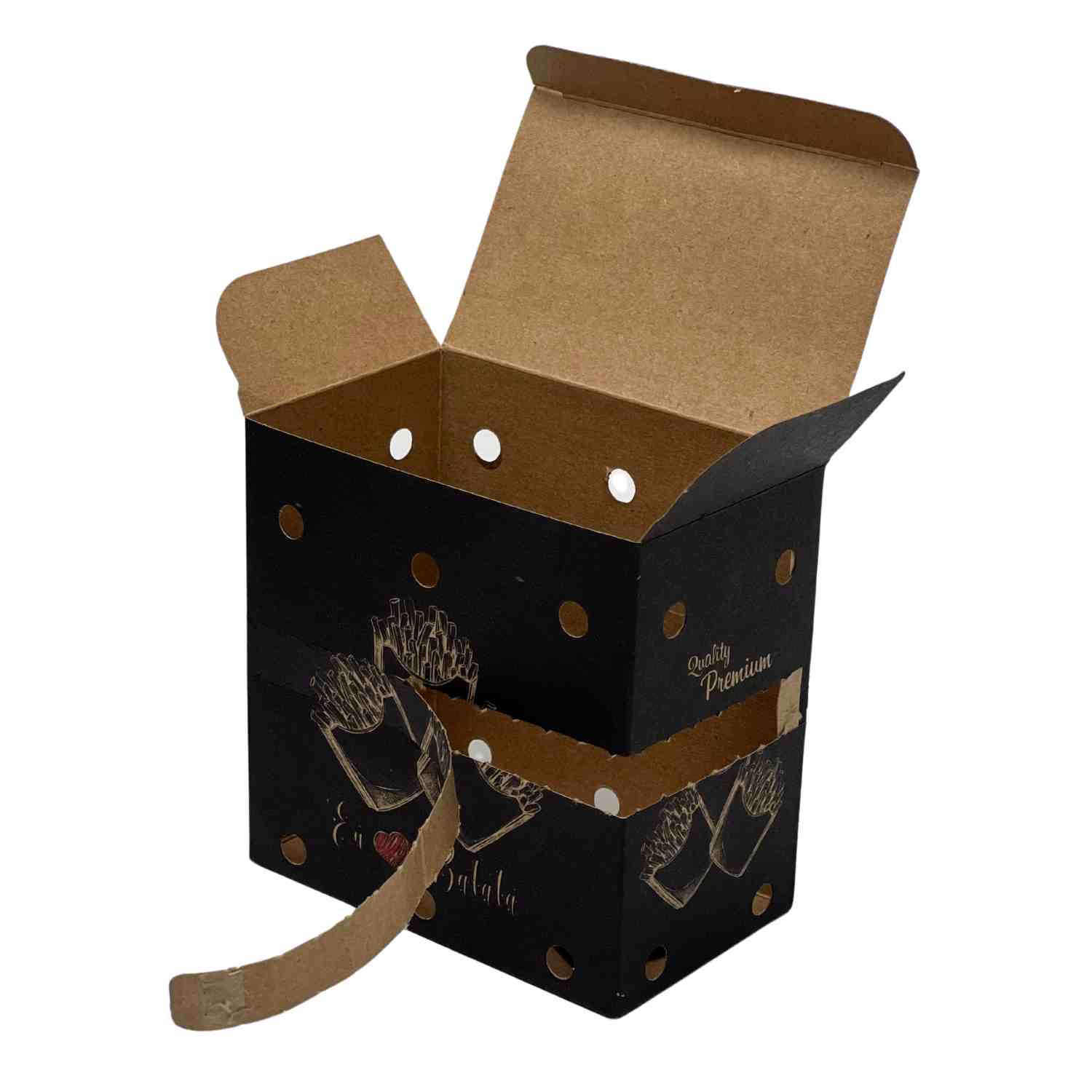 Caixa | Embalagem para Batata Frita, Frituras Delivery (11,5 x 7 x 11,5) - 50 unidades