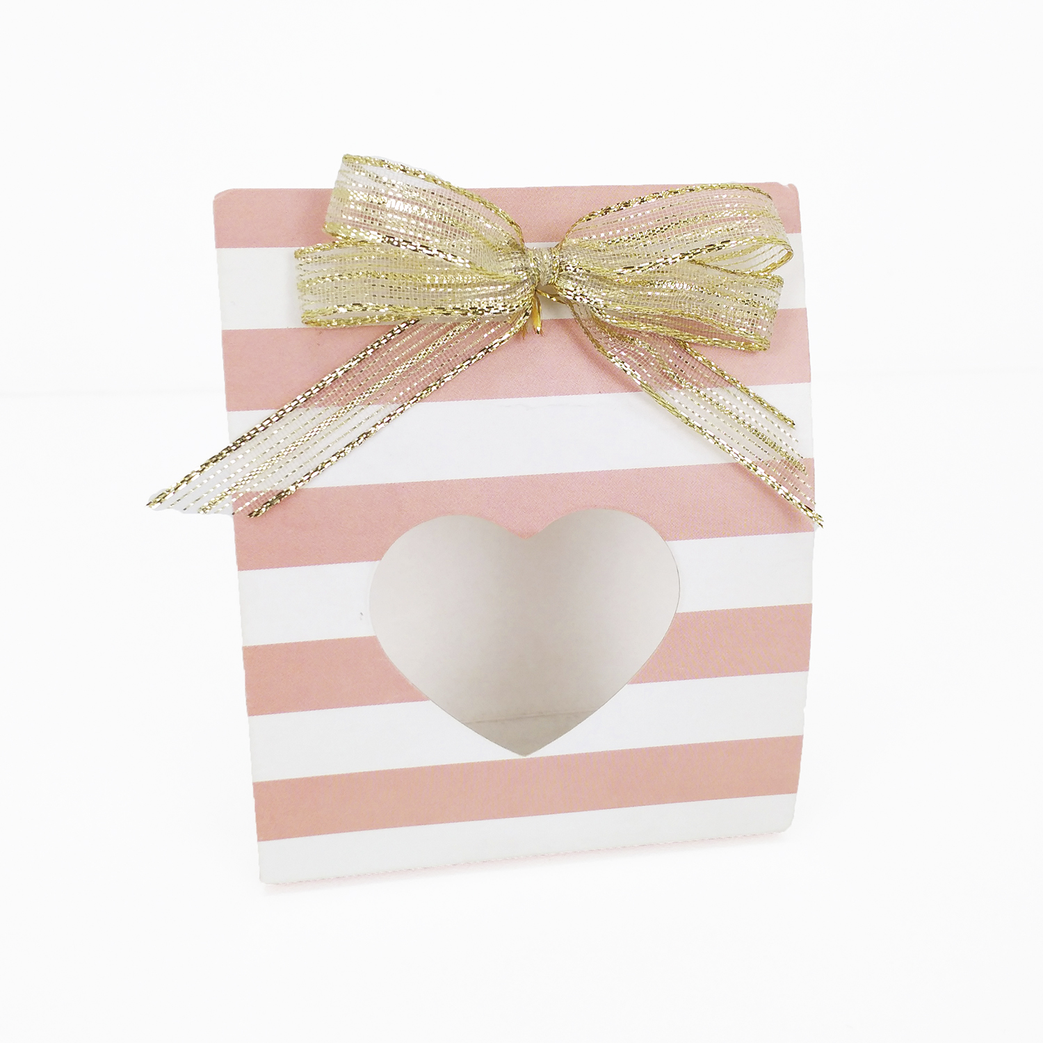 Cinta Multiuso com Visor vazado de Coração (8 x 4 x 10 cm) Rosa - 100 unidades