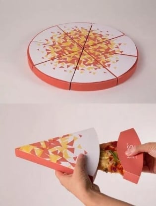 Embalagem Pizza Fatia Delivery (17,5 x 3,5 x 20 cm) Personalizada