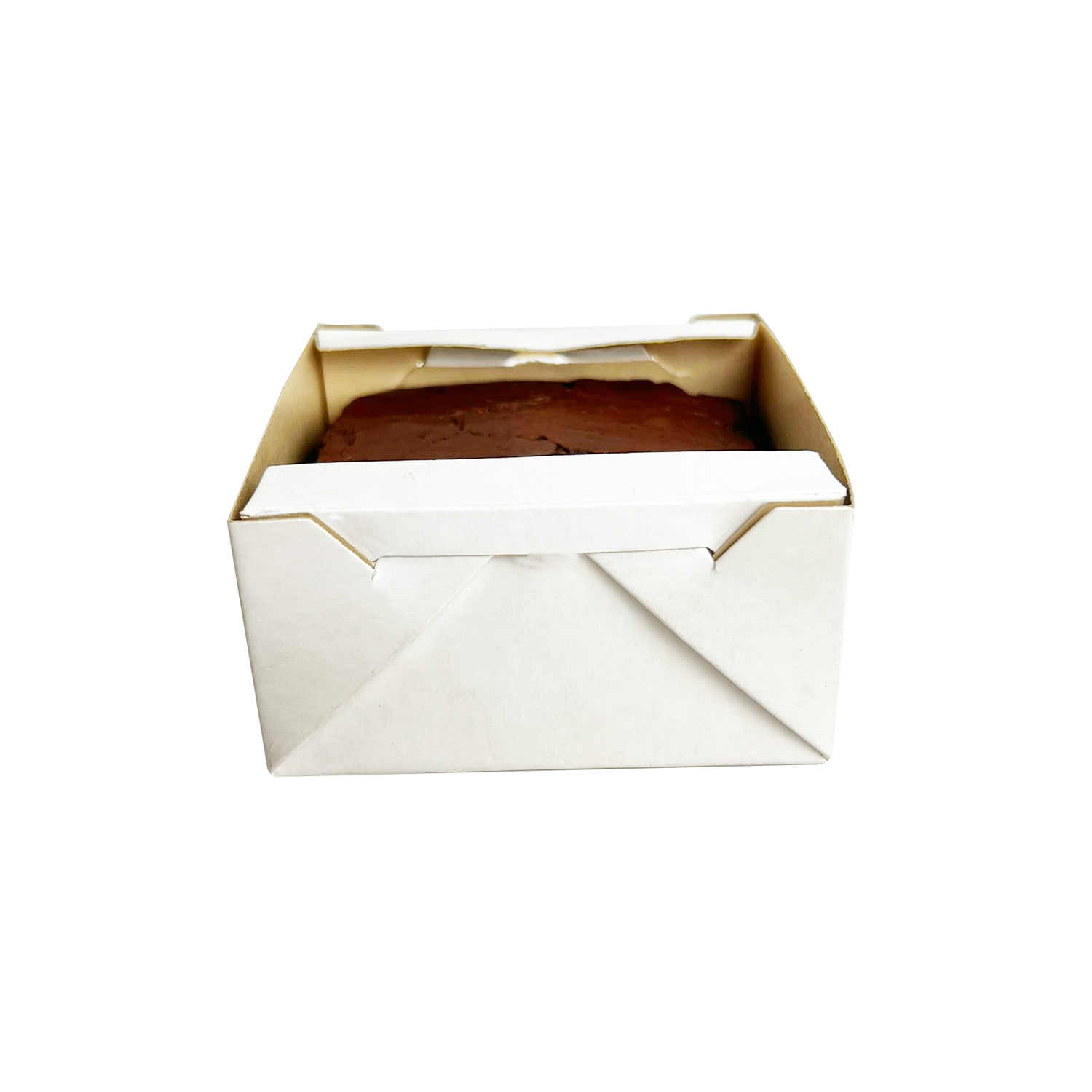 Embalagem Brownie Tampa e Fundo Forneável (8 x 8 x 4 cm) Feito com Amor - 100 unidades