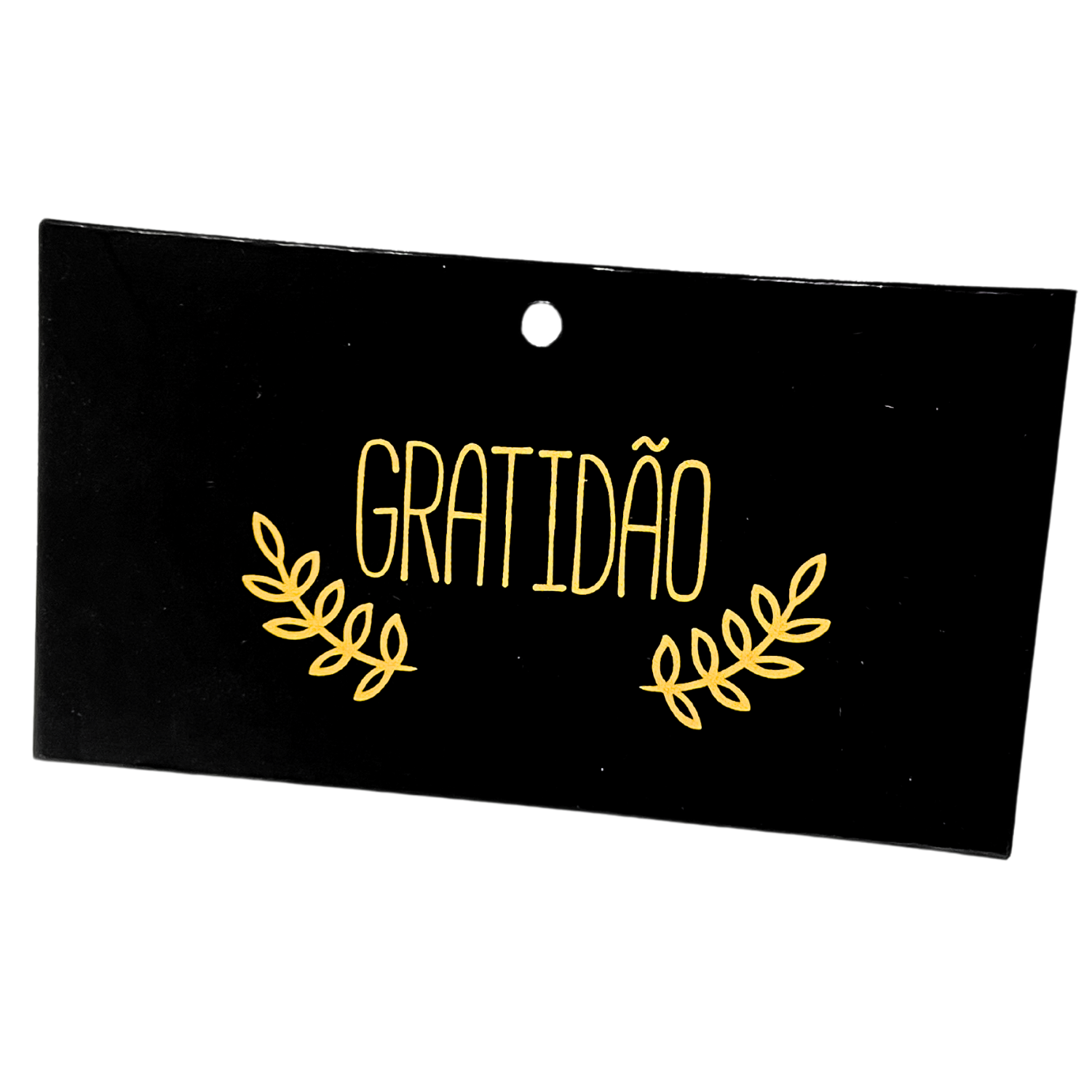 Tag Gratidão Preto - 100 unidades