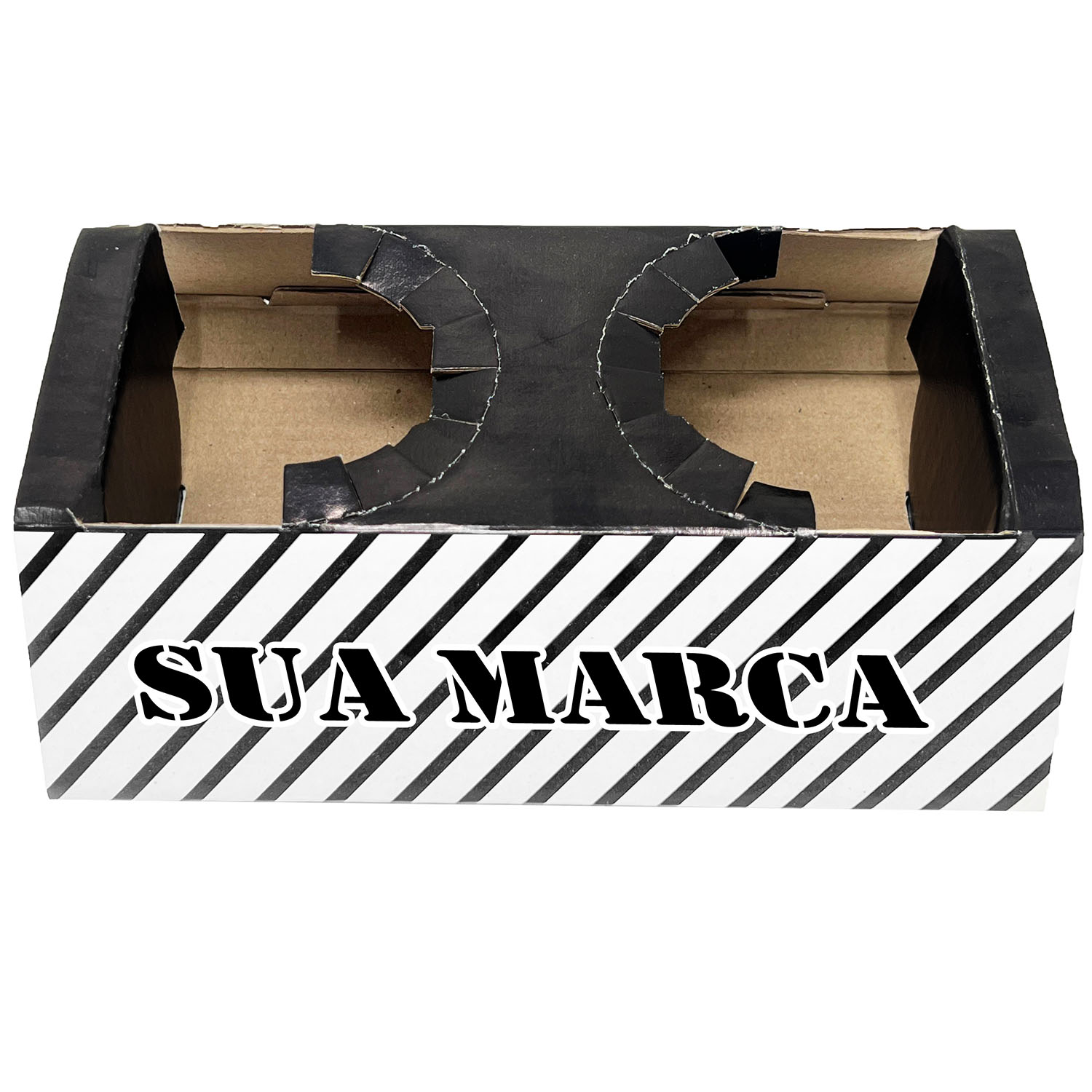 Suporte Porta copos empastado p/ 2 copos Delivery Personalizado