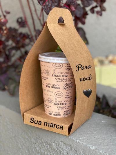 Suporte para 1 Copo delivery (11 x 11 x 24 cm) Personalizado