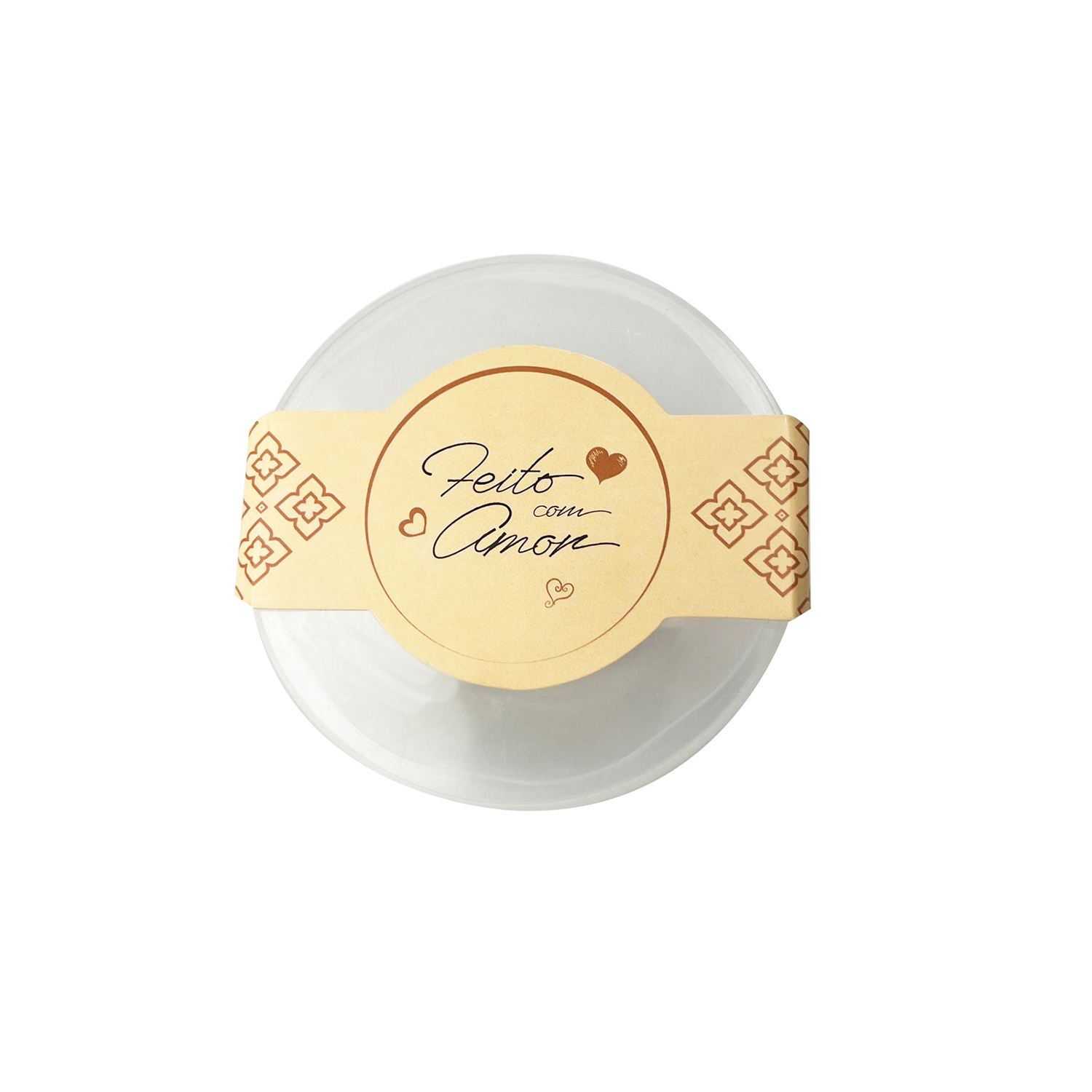 Cinta para Pudim 150 ml (PW-33/TWHl) feito Com Amor - 100 unidades