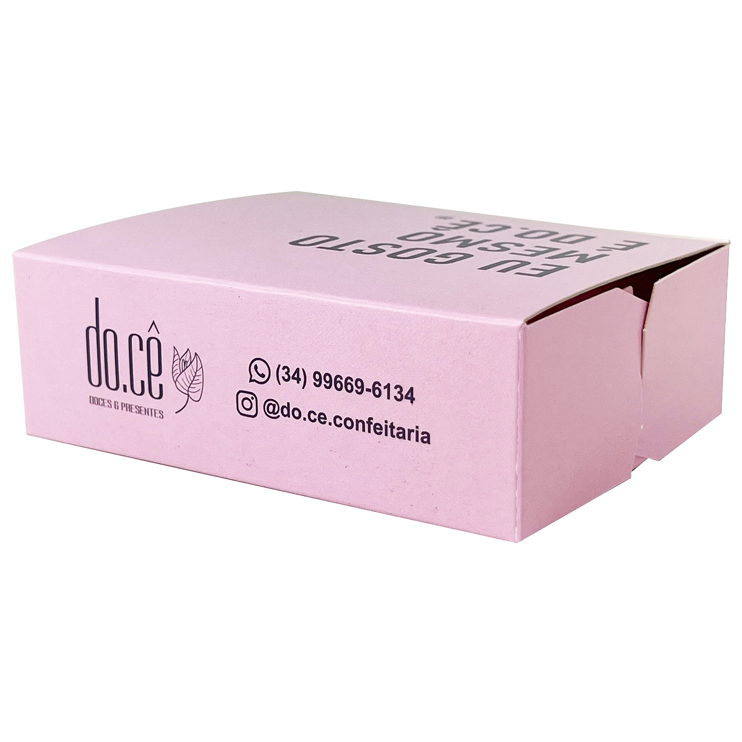Embalagem Bolo Fatia Retangular (12 x 10 x 4 cm) Personalizada