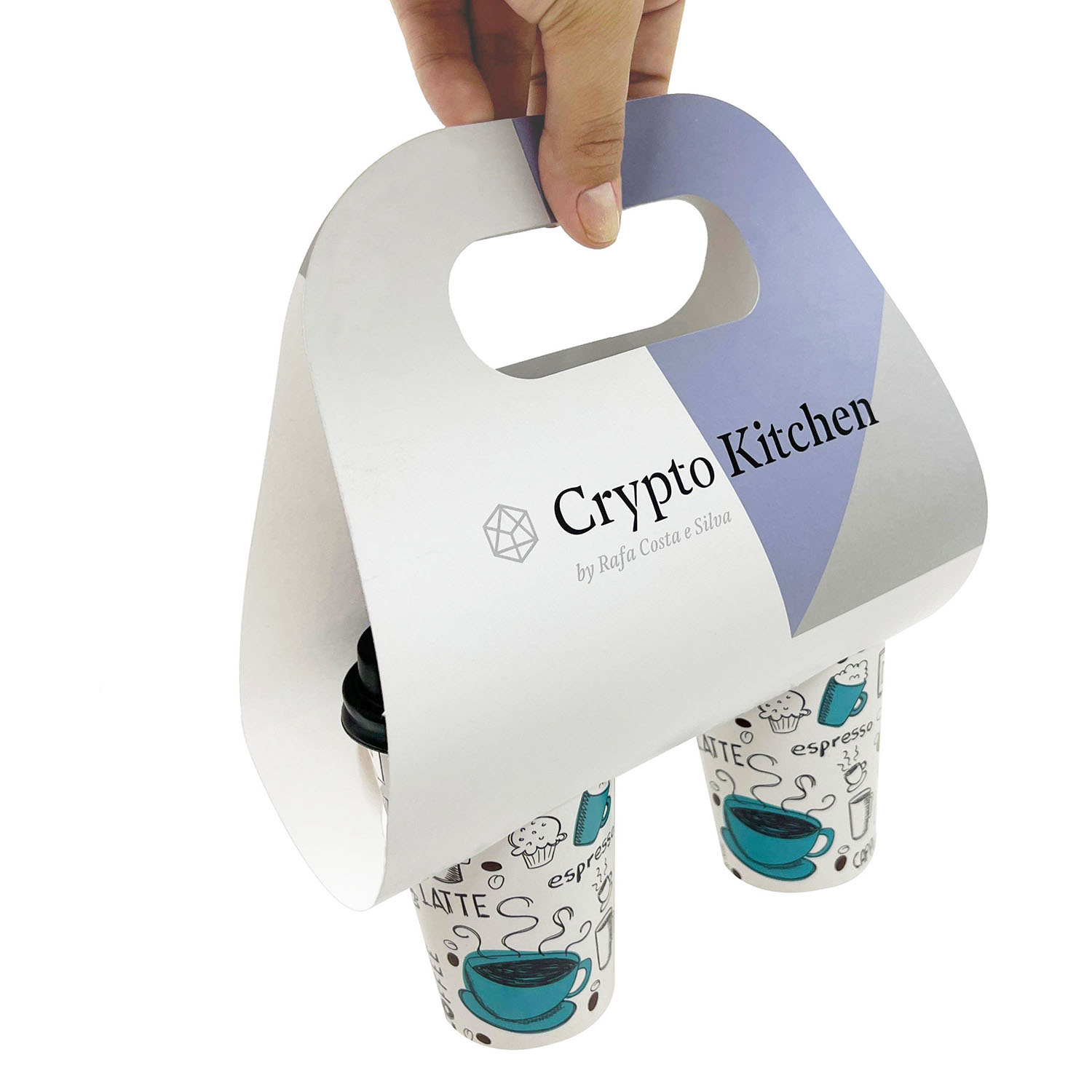 Cinta suporte para 2 copos (38,5 x 20 cm ) Personalizada