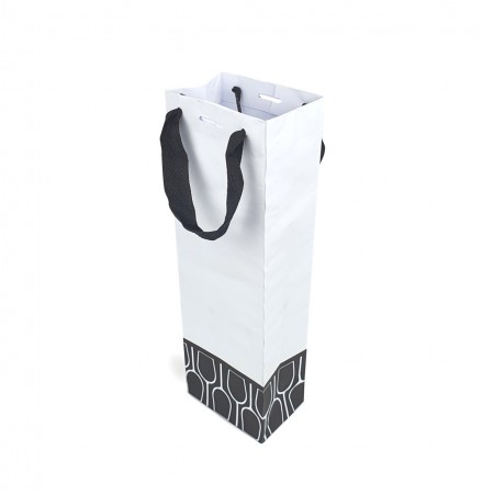 Sacola Offset p/ bebidas, Vinho, Garrafas (12 x 8 x 38 cm)  - 50 unidades