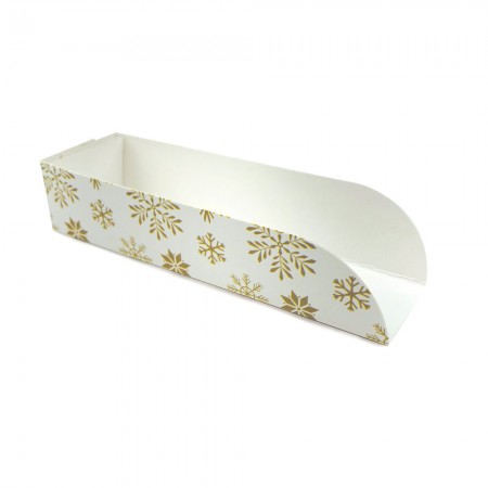 Embalagem para Churros, bomba chocolate, Eclair ( 14 cm ) Flocos Dourado - 100 Unidades