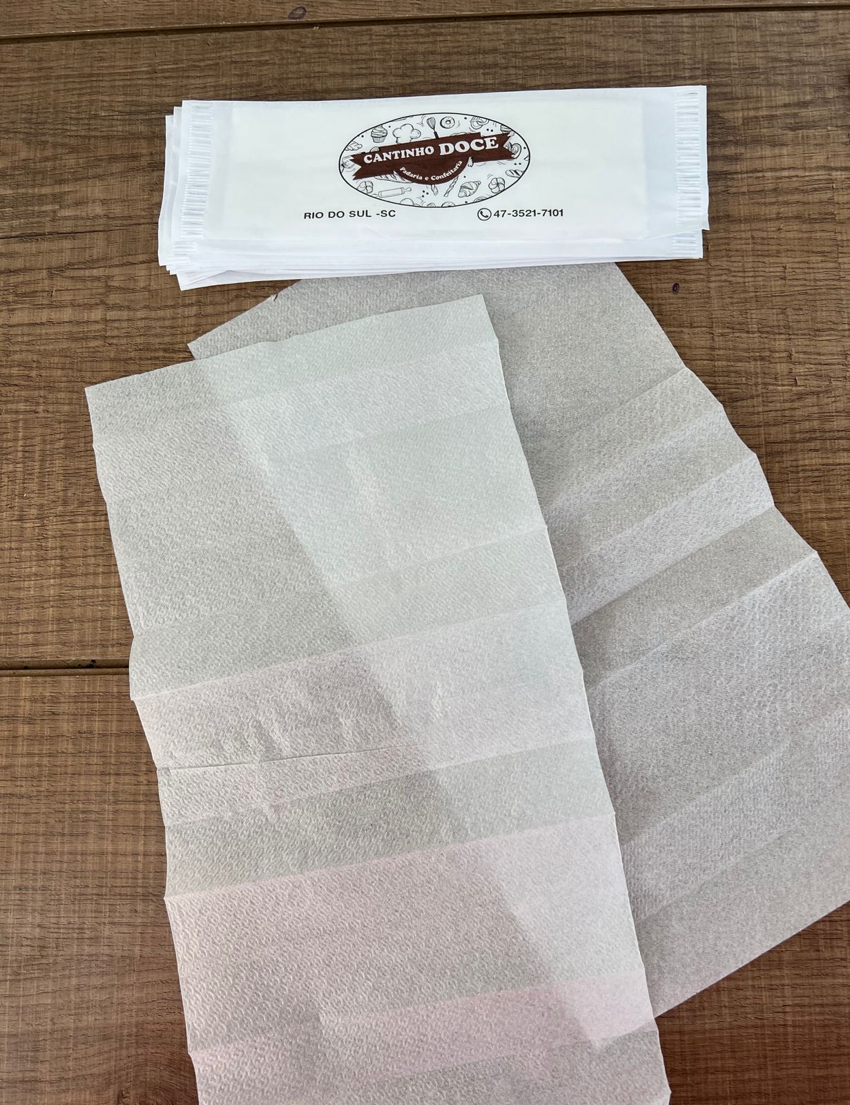 Guardanapo sachê (30 x 16 cm) 2 folhas simples Personalizado - 10 mil saches