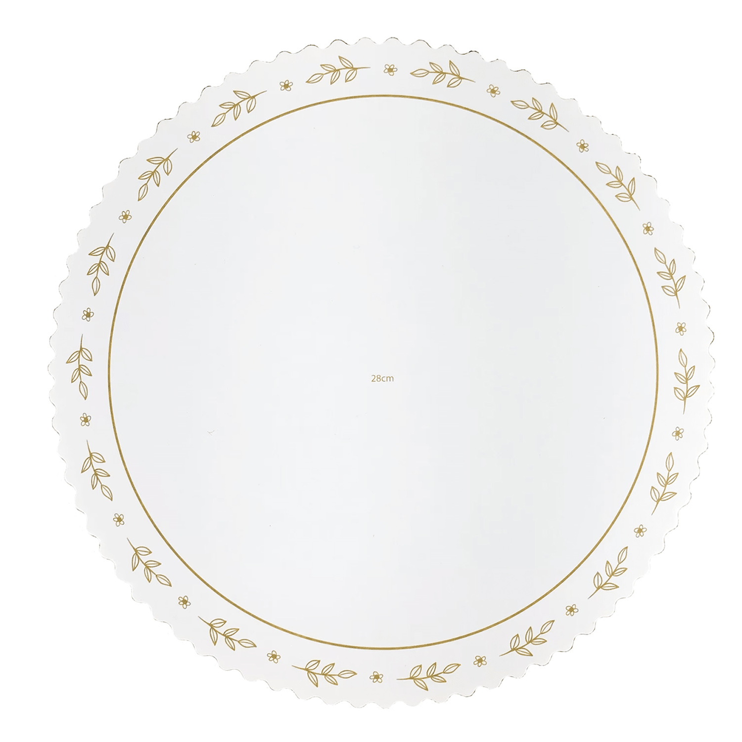 Prato Reforçado para Bolo e Torta 28 cm - 20 unidades