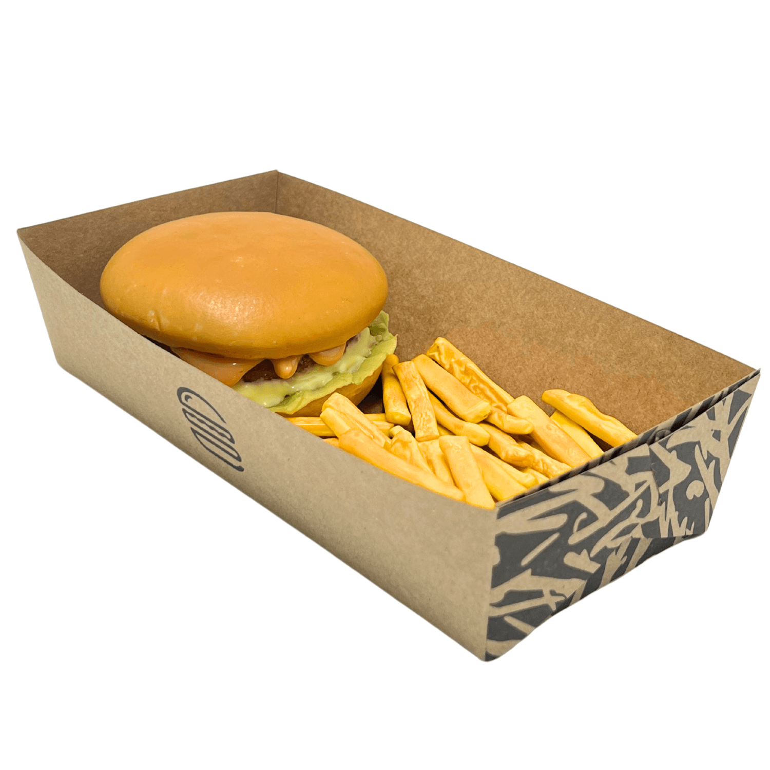Bandeja Kraft Grande Burger (20 x 9 x 5 cm) - 100 unidades