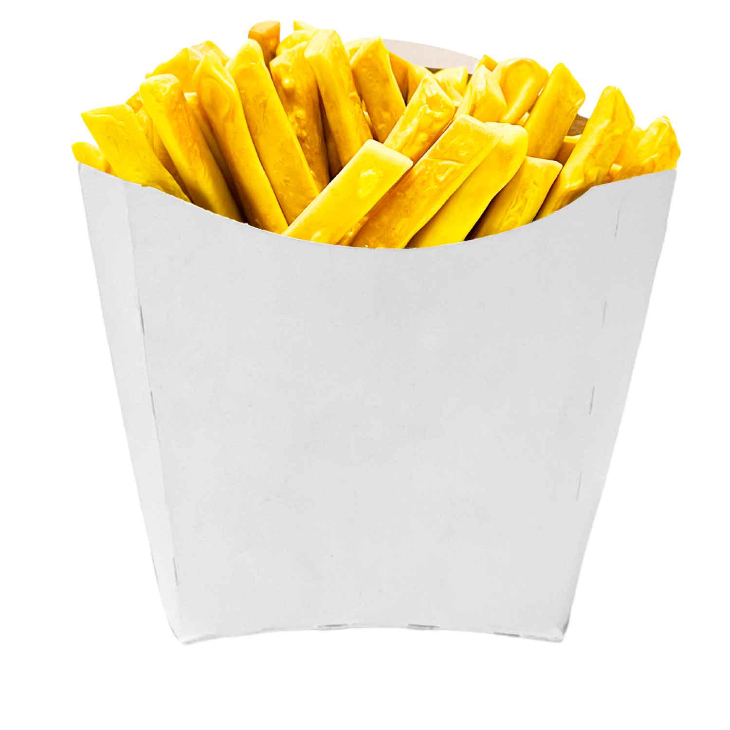 Embalagem para Batata Fritas 120 gramas I Montagem automática Lisa branca - 100 Unidades