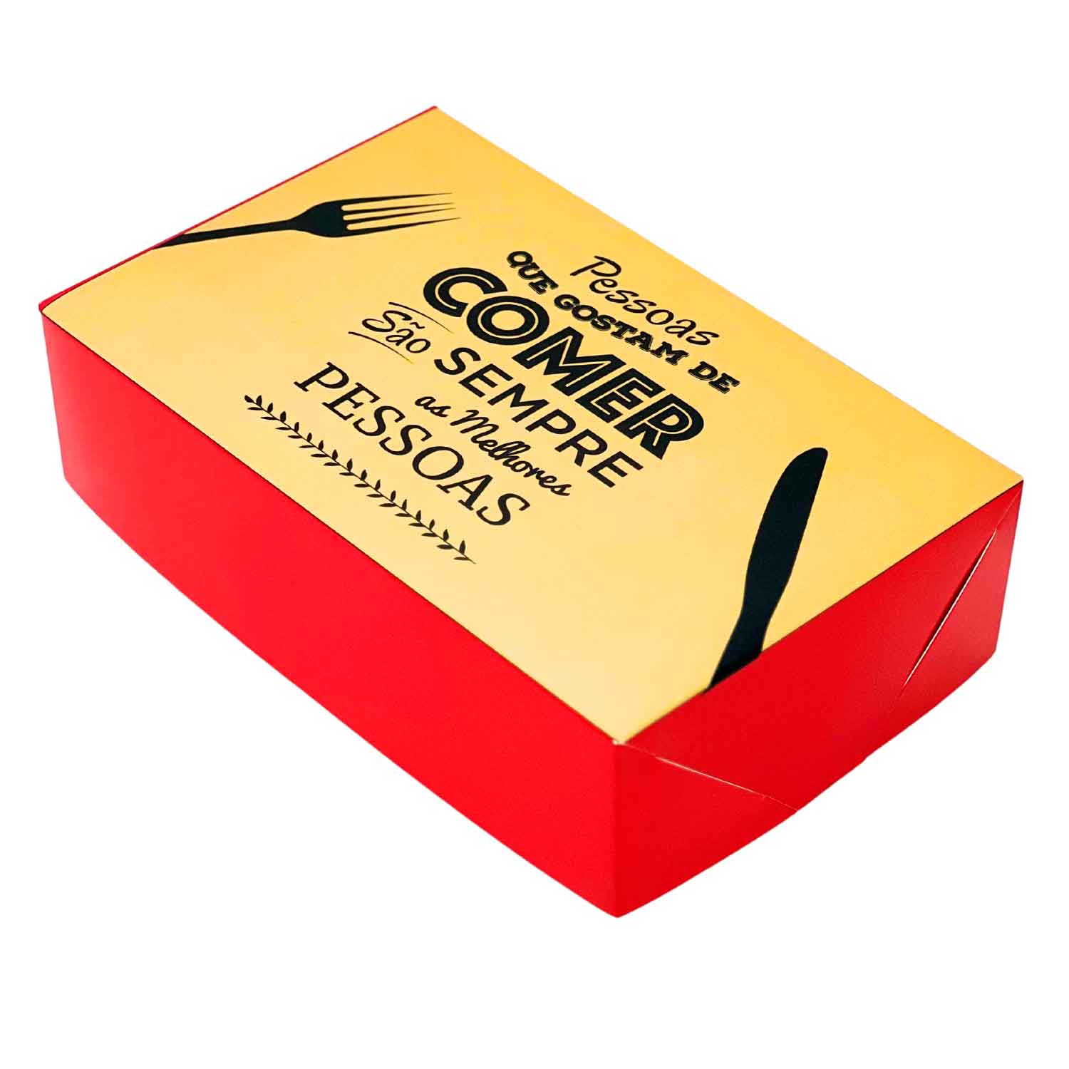 Embalagem Caixa p/ Docinhos ou Salgadinhos(19 x 12 x 5 cm) Melhores Pessoas - 100 unidades