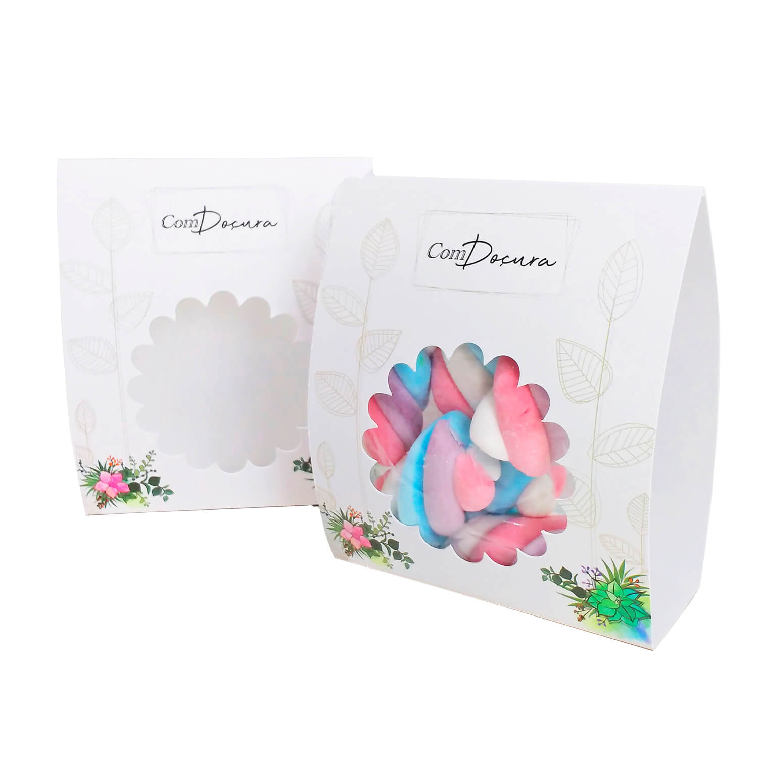 Cinta Envelope para Doces, Biscoitos, Bolachas Floral Doçura - 100 unidades