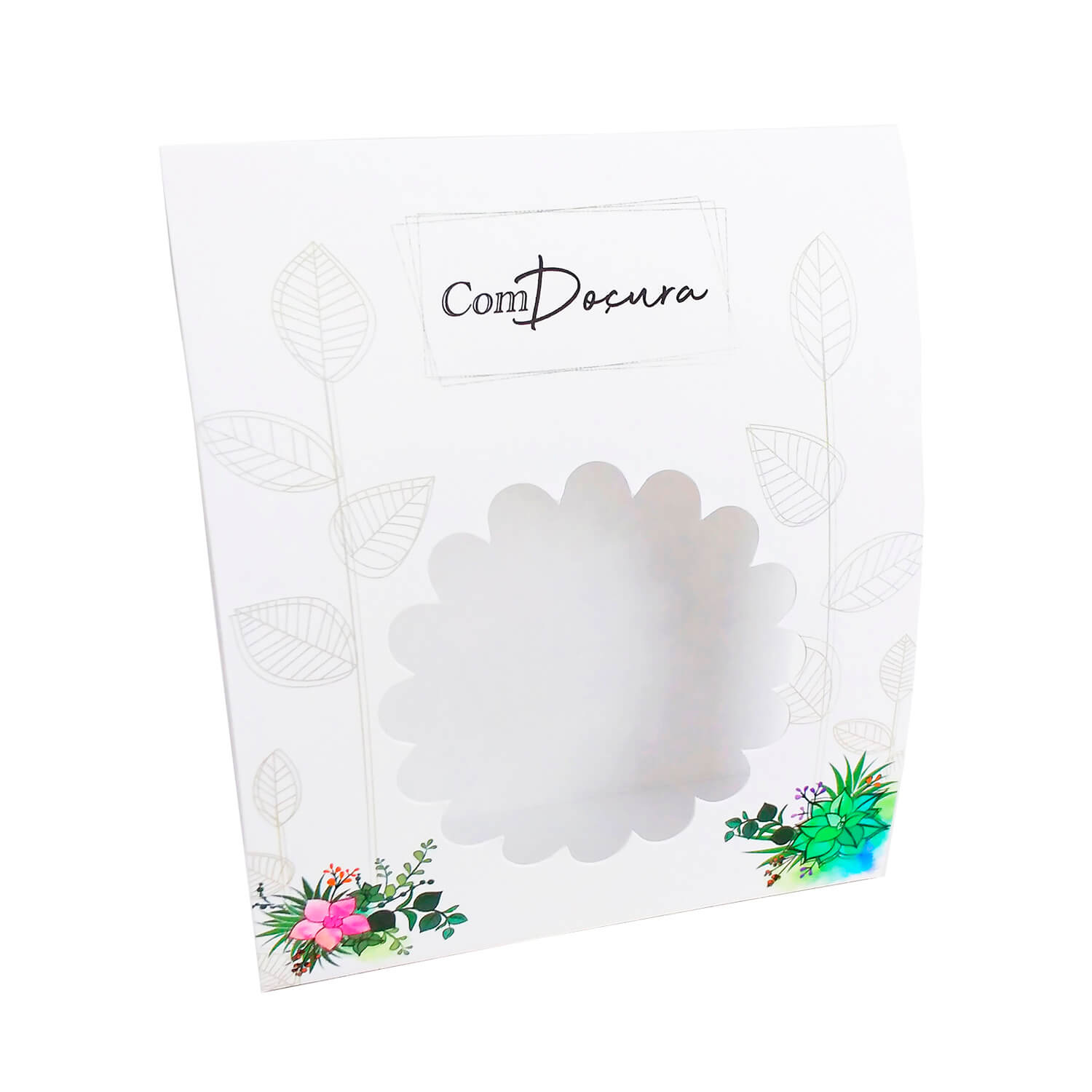Cinta Envelope para Doces, Biscoitos, Bolachas Floral Doçura - 100 unidades