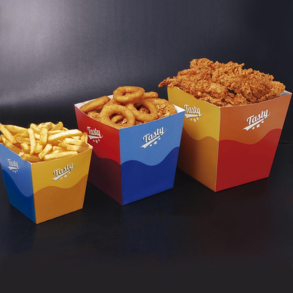 Embalagem Balde Aberto p/ Frango, frituras Tasty 600ml (9 x 9 x 11,5 cm) - 100 unidades