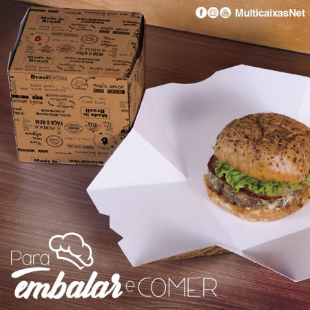 Embalagem Caixa Automática p/ Lanches, Caneca - 100 unidades