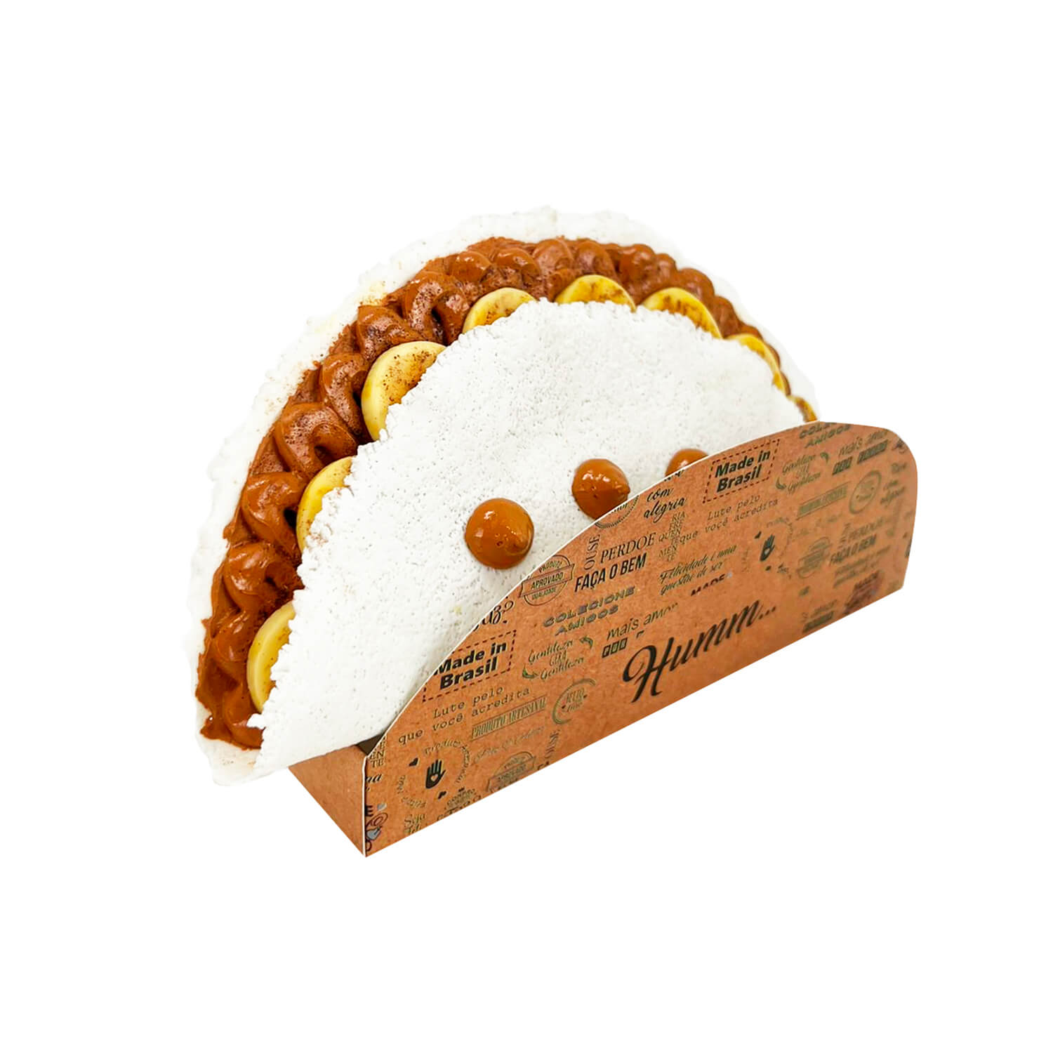Embalagem Caixa para Tacos, Tapioca, Wafle (15,5 X 2,5 X 7 cm) - 100 unidades