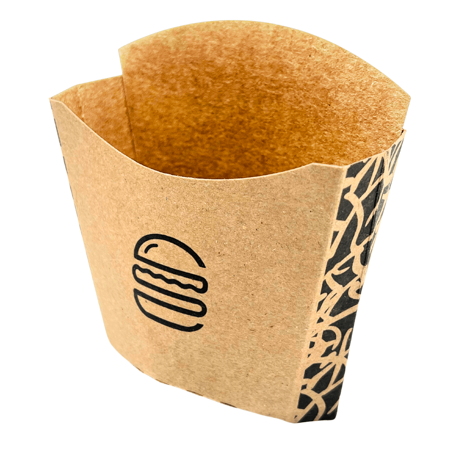 Embalagem Kraft Batata Frita 120 gramas Burger - 100 Unidades