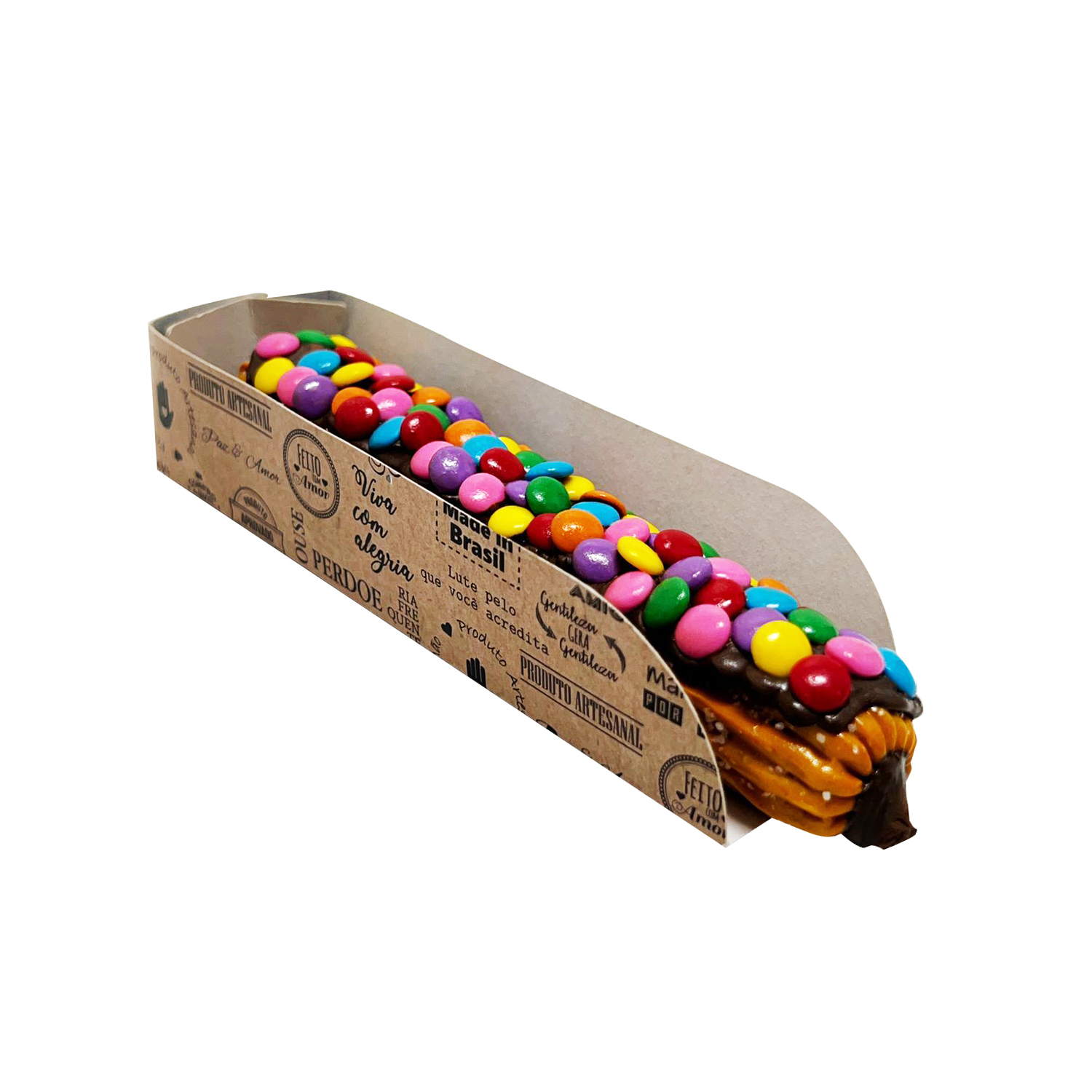 Embalagem para Churros, bomba chocolate, Eclair (14 cm) - 100 Unidades
