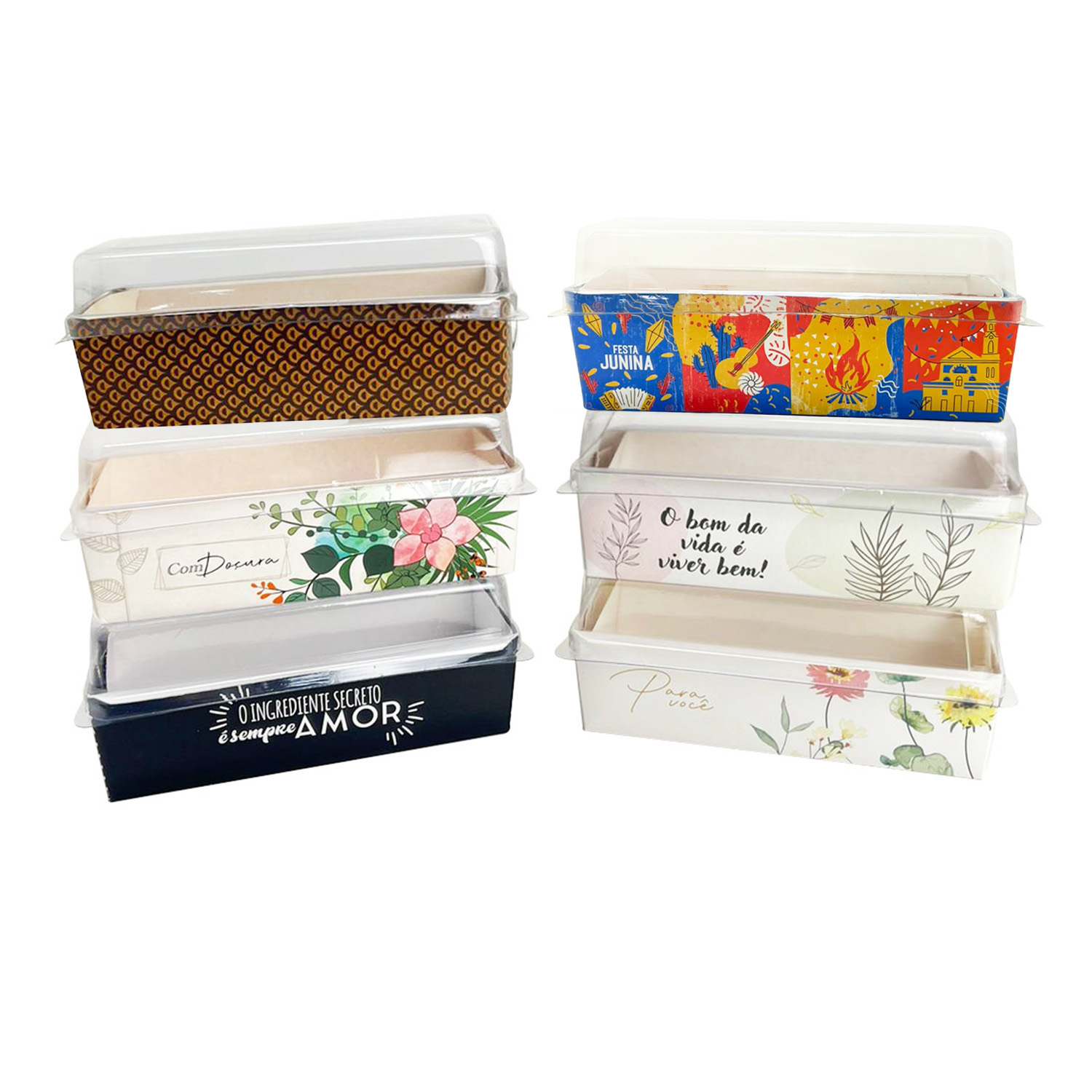 Forma Forneável 390g COM tampa para Bolo Caseirinho, Inglês, Pão - 100 unidades