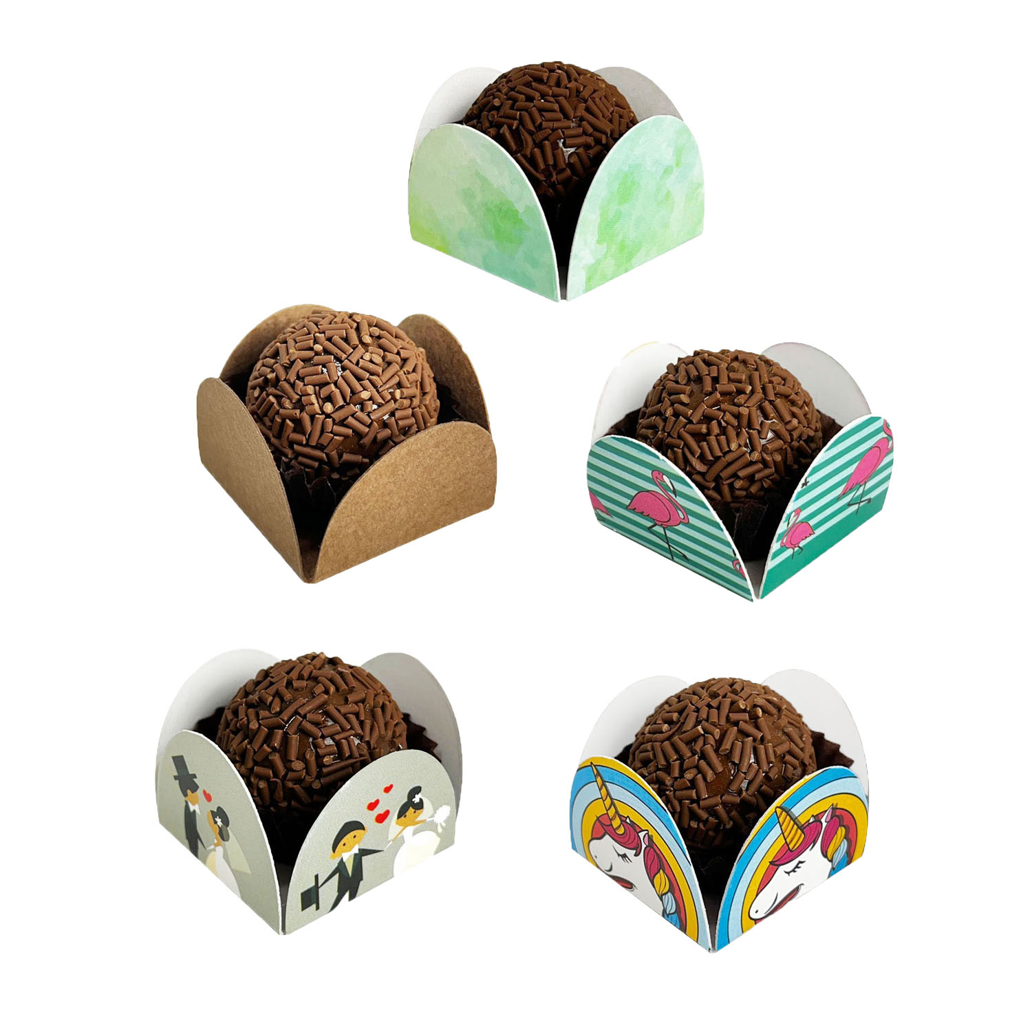 Forminha para Brigadeiro, docinhos - 100 unidades