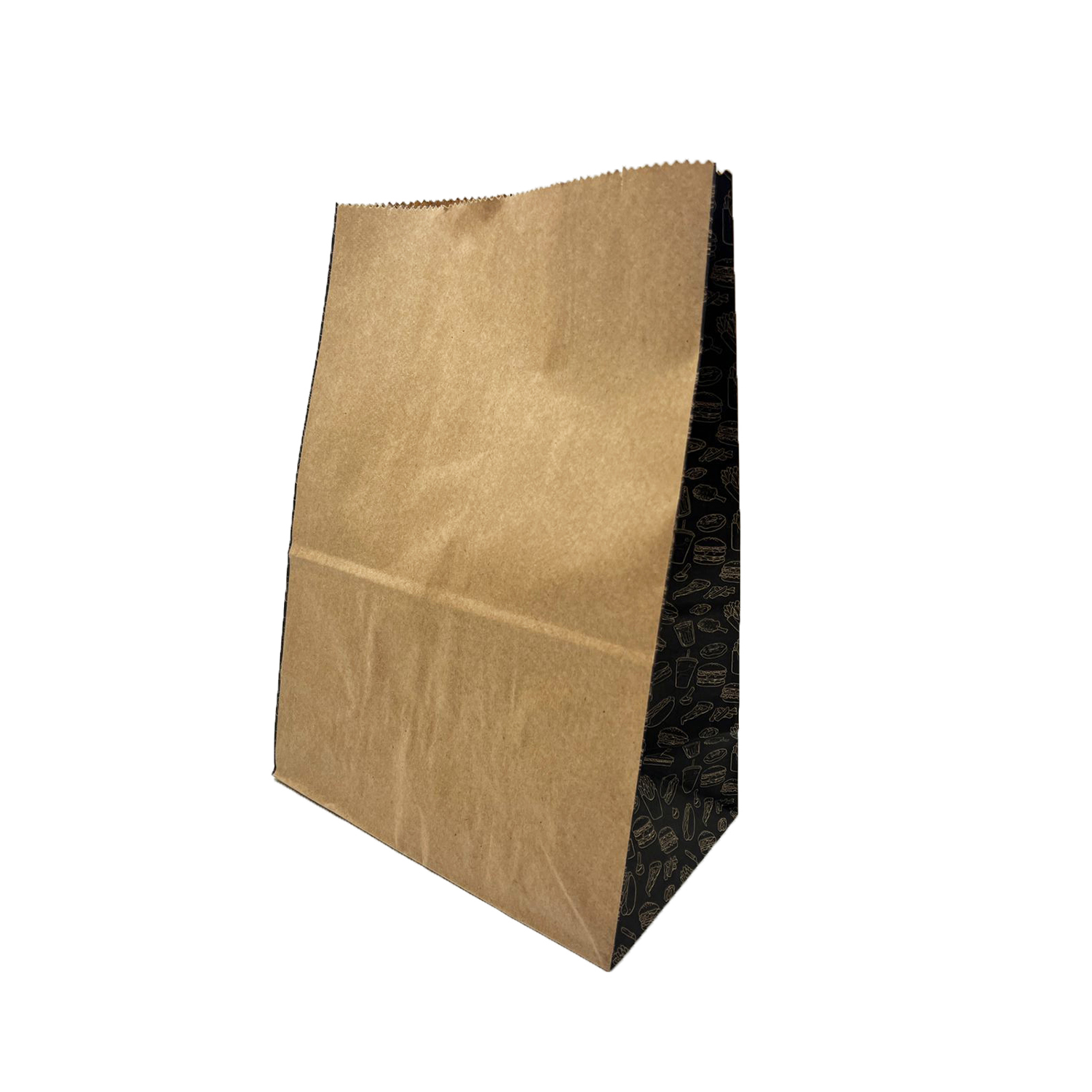 Saco Kraft Delivery N.3 (24 x 14 x 34 cm) Linha Preta - 100 Unidades