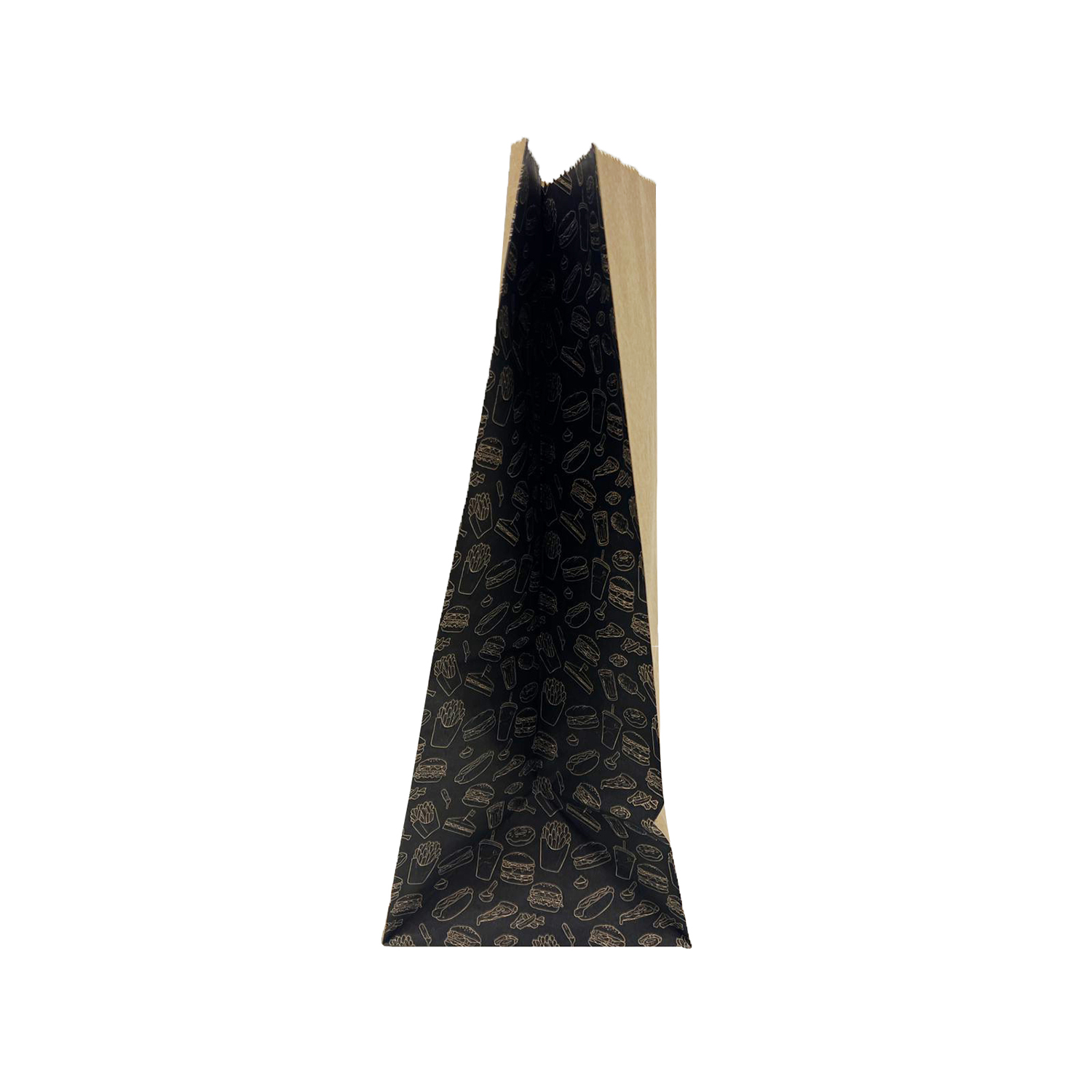 Saco Kraft Delivery N.3 (24 x 14 x 34 cm) Linha Preta - 100 Unidades