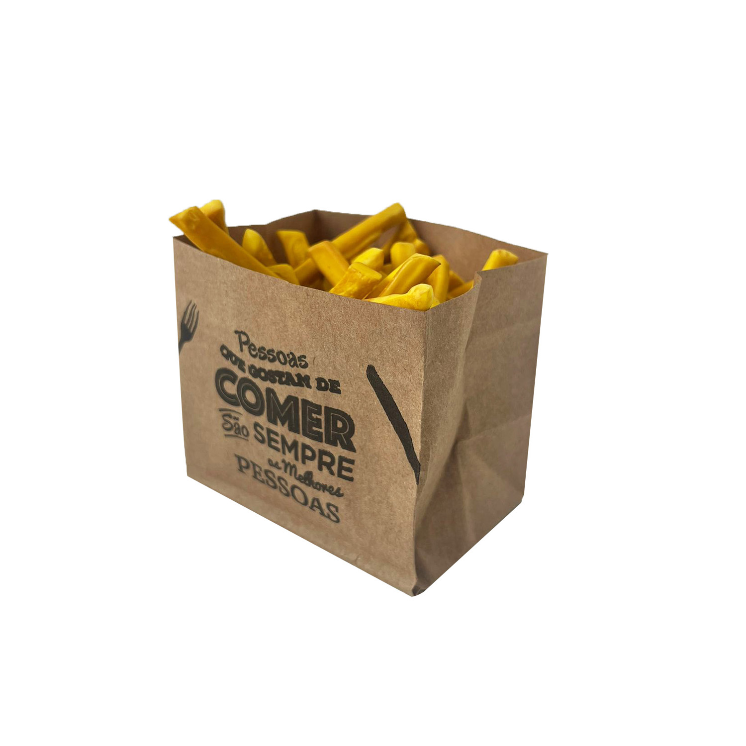 Saquinho Kraft para Pequenas Porções (8,5 x 6 x 8,5 cm) Melhores Pessoas - 200 unidades