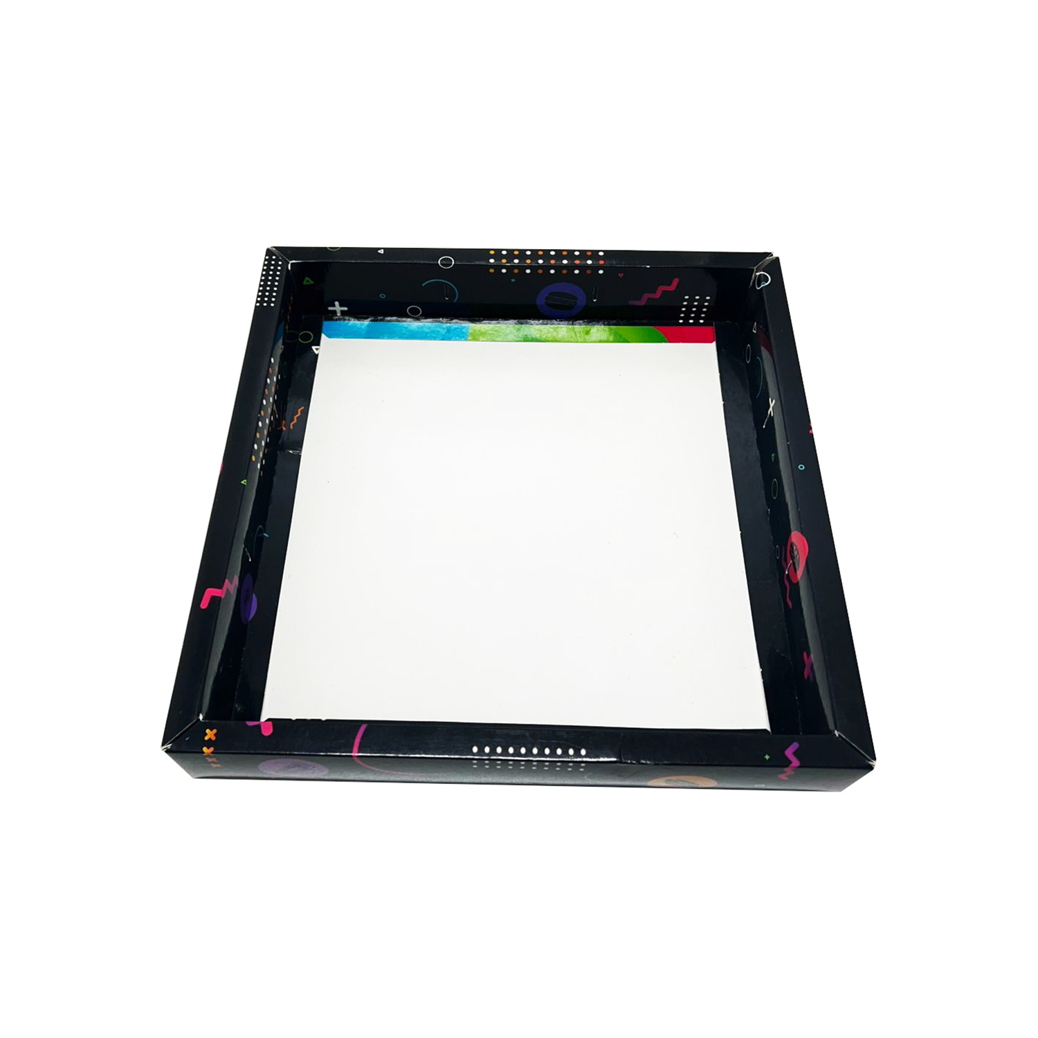 Embalagem para Delivery Plastificada (30 x 30 x 5 cm)c/ divisória e tampa removivel Personalizada