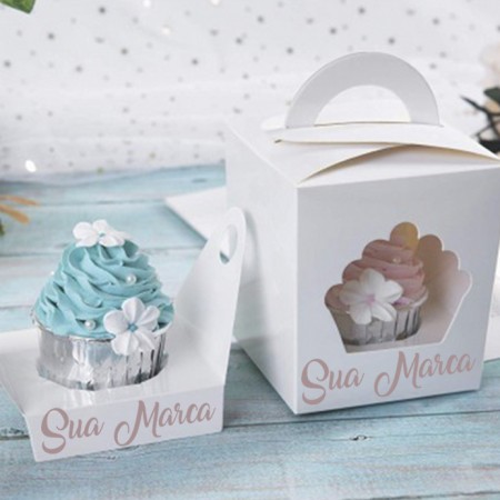 Embalagem para Cup Cake (14 x 9 x 7,5 cm) Personalizada
