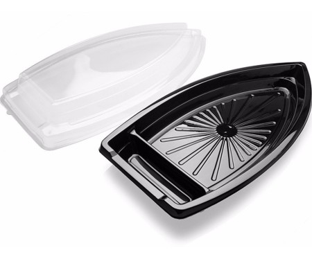 Barco 49 x 22cm ( Super Big Boat) 1,5 litros p/ Sushi e Sashimi, açai c/ Tampa - 40 unidades