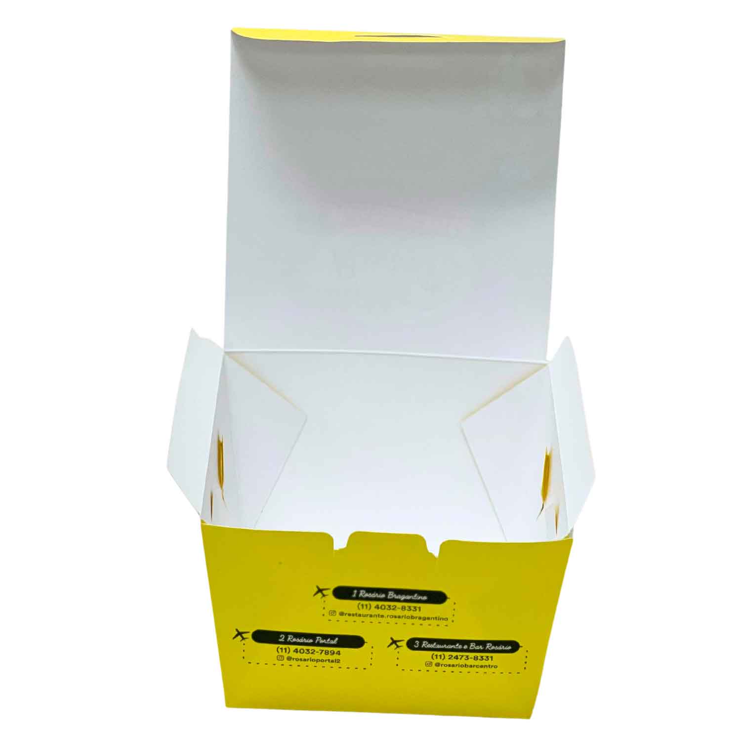 Embalagem para hamburguer, lanches ou pequenas porções (11 x 11 x 8,5 cm) Personalizada
