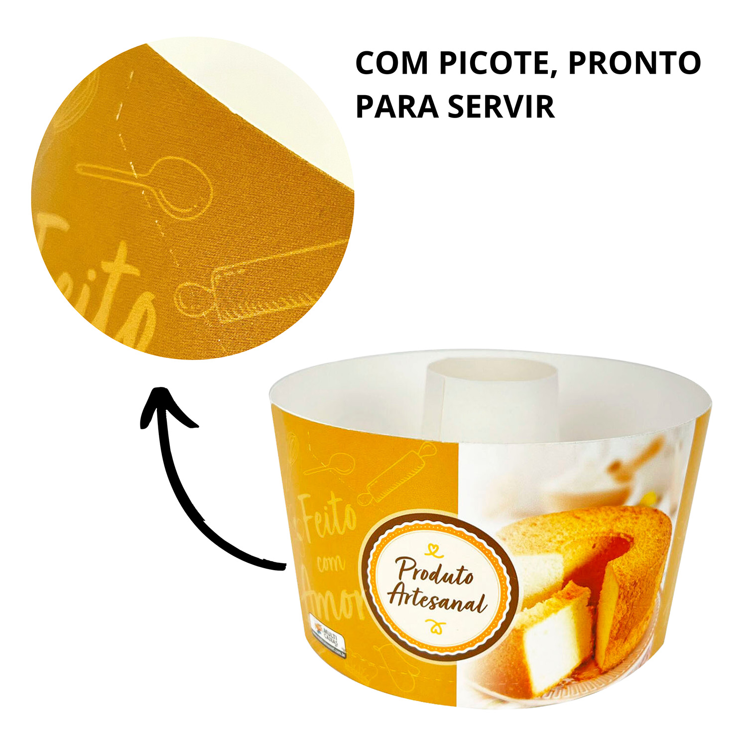 Forma Forneavel p/ bolo redondo M (13 cm) SEM  tampa - 50 unidades