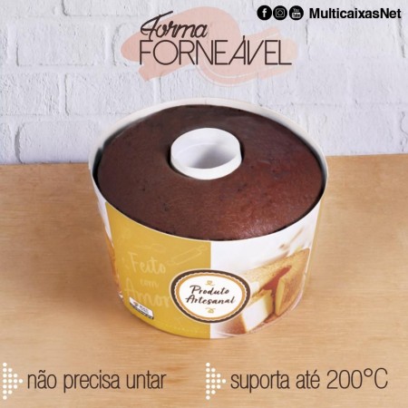 Forma Forneavel p/ bolo redondo G (15 cm) SEM tampa - 50 unidades