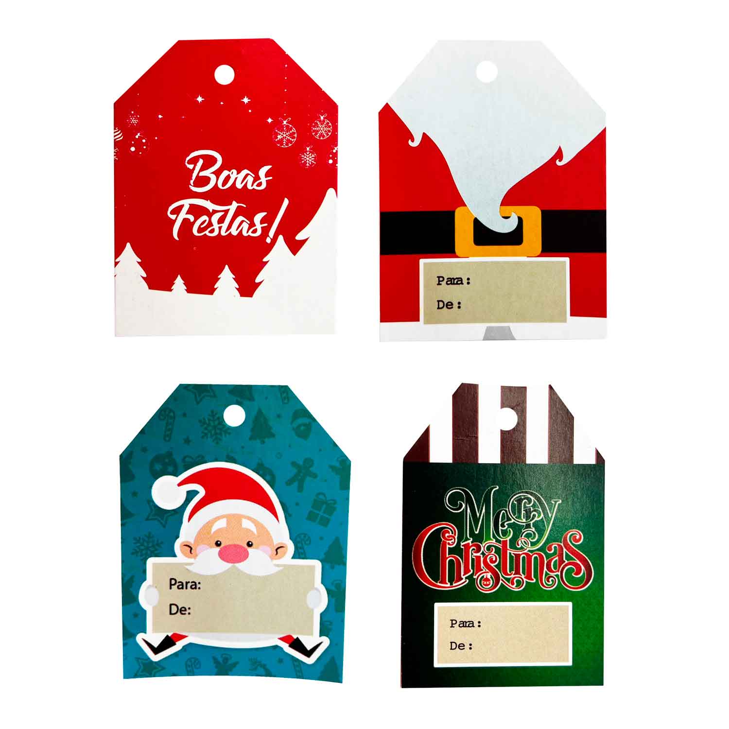 Tag de Natal (5,6 x 7,6 cm) - 100 Unidades