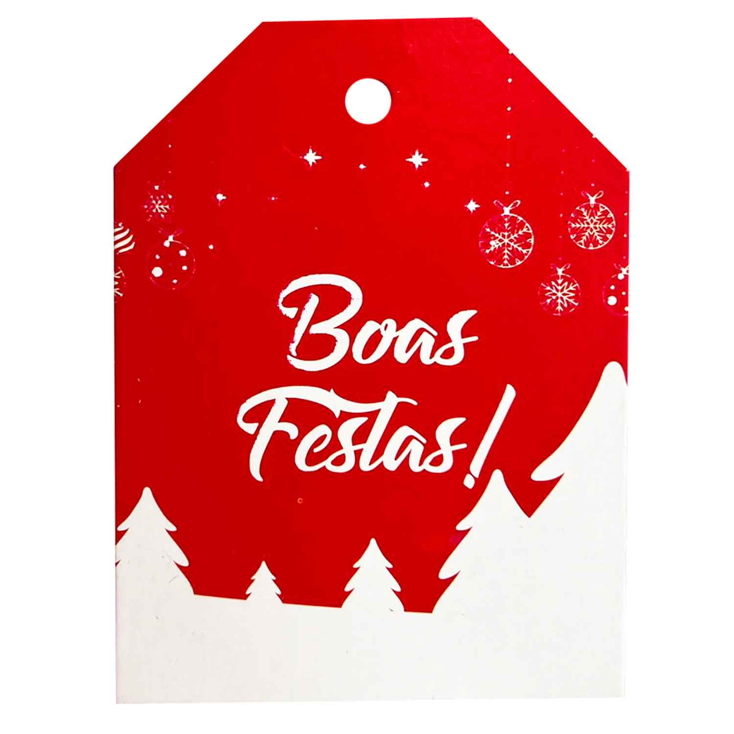 Tag de Natal (5,6 x 7,6 cm) - 100 Unidades