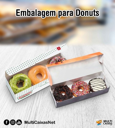 Embalagem para Donuts (32 x 12 x 6 cm) Personalizada