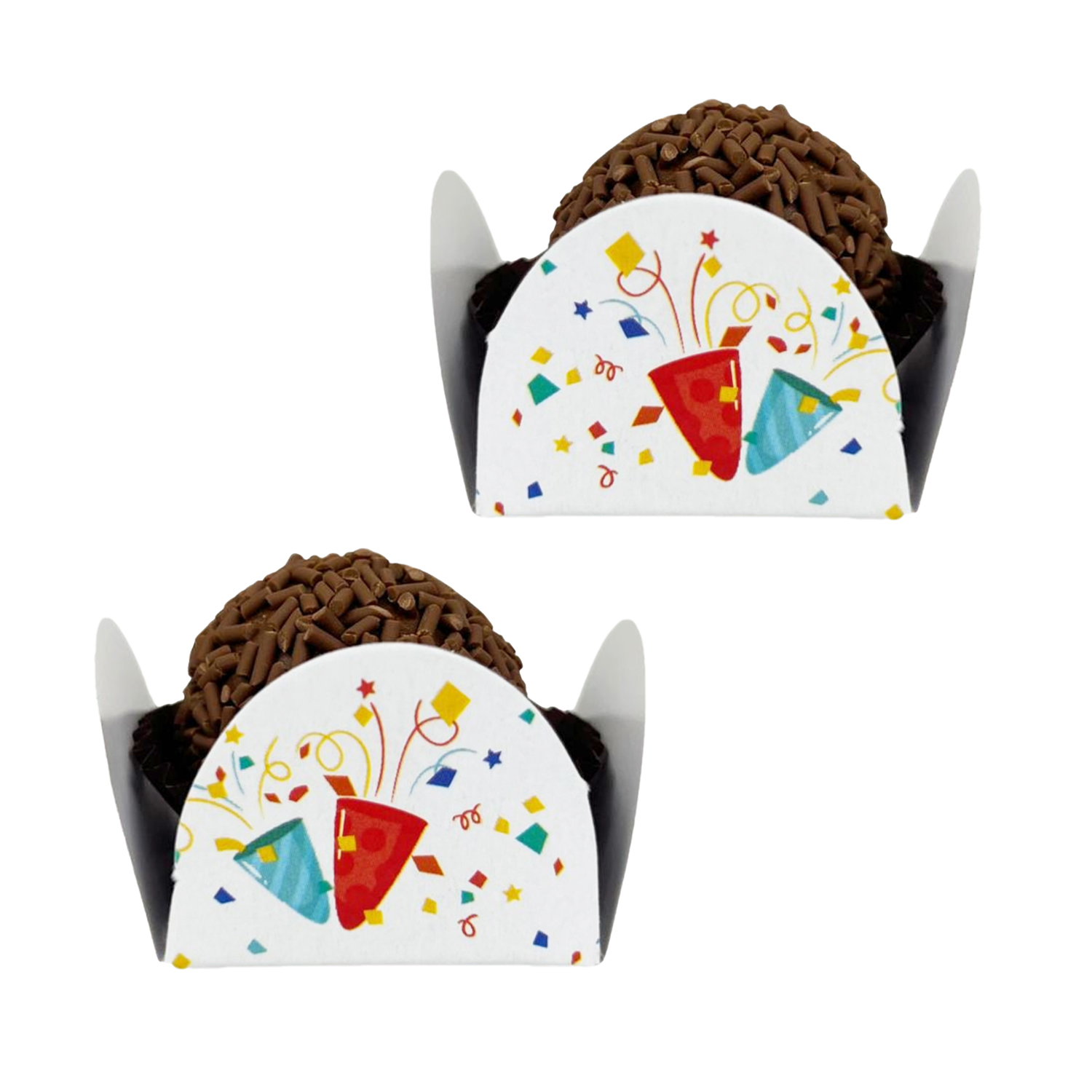 Forminha para Brigadeiro, docinhos Parabéns - 100 unidades