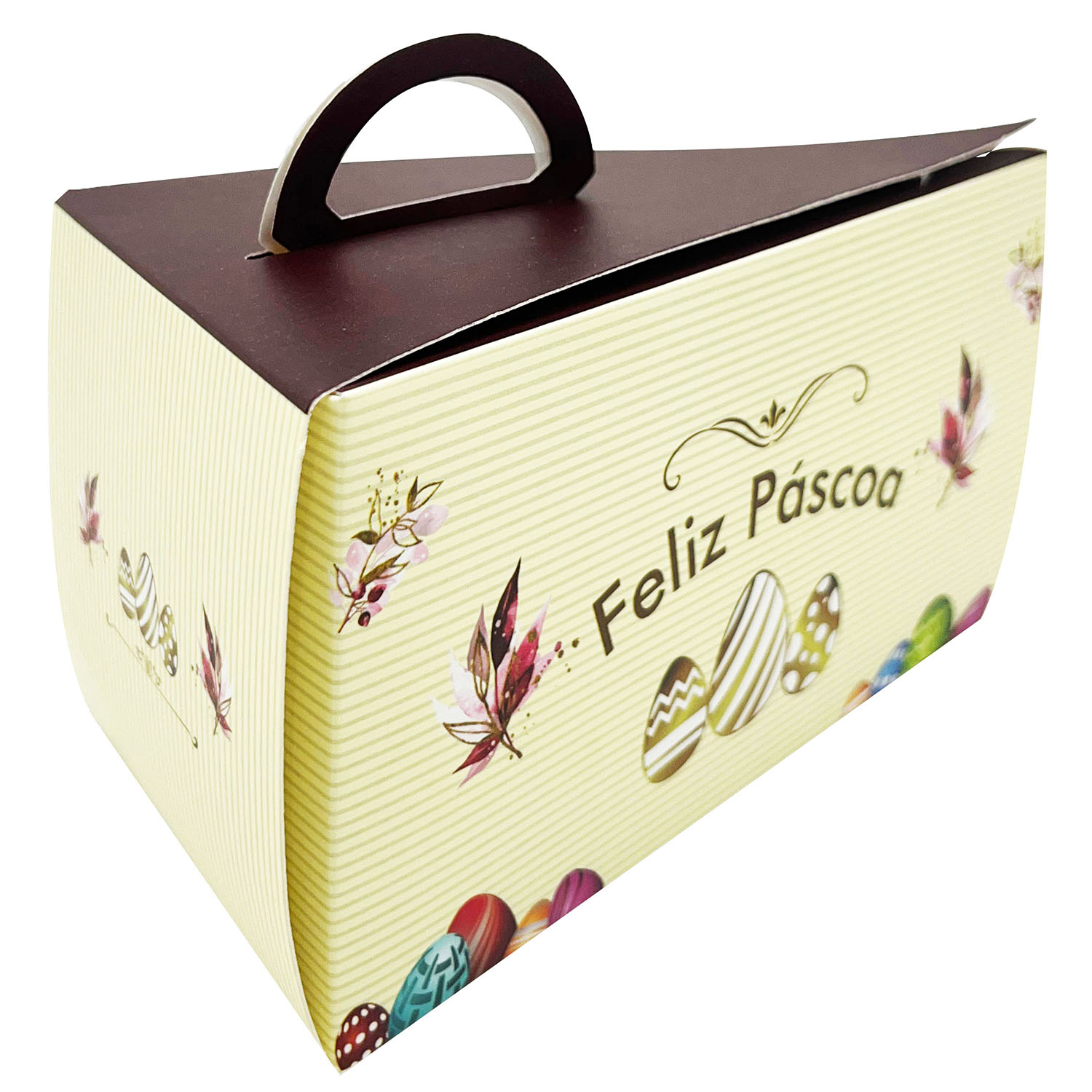 Caixa p/ Bolo Fatia Páscoa (18 x 10 x 10 cm) - 50 Unidades