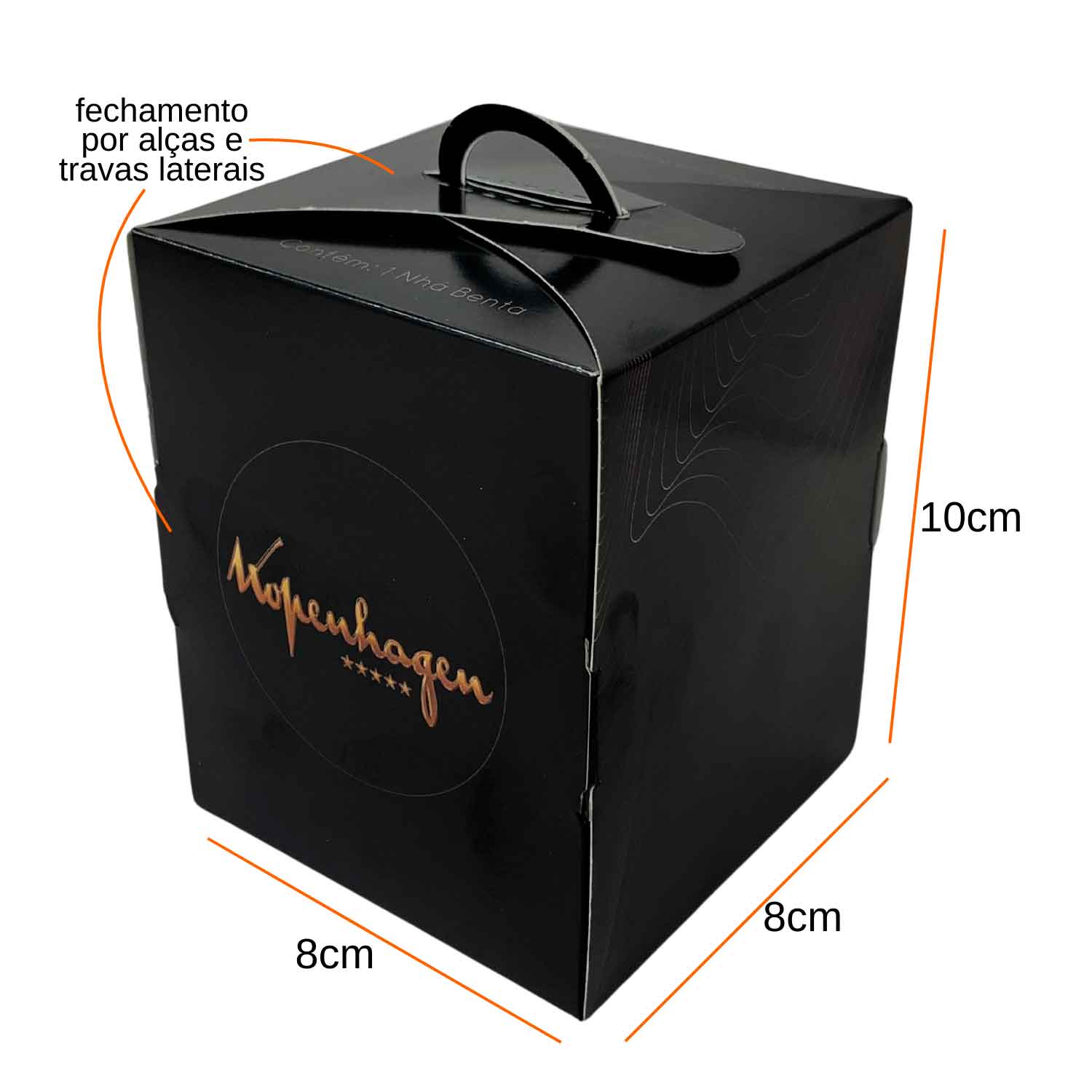 Embalagem p/ Mini Bolo, mini panetone (8 x 8 x 10 cm) Personalizada