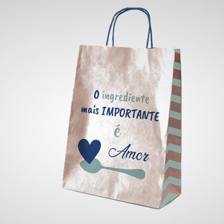 Sacola Kraft (22 x 11,5 x 30 cm) Personalizada