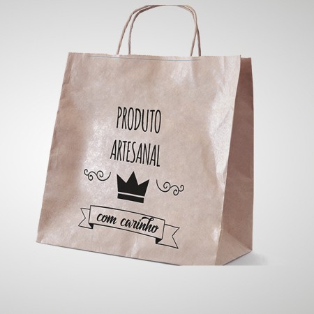 Sacola Kraft (31 x 12,5 x 33 cm) Personalizada